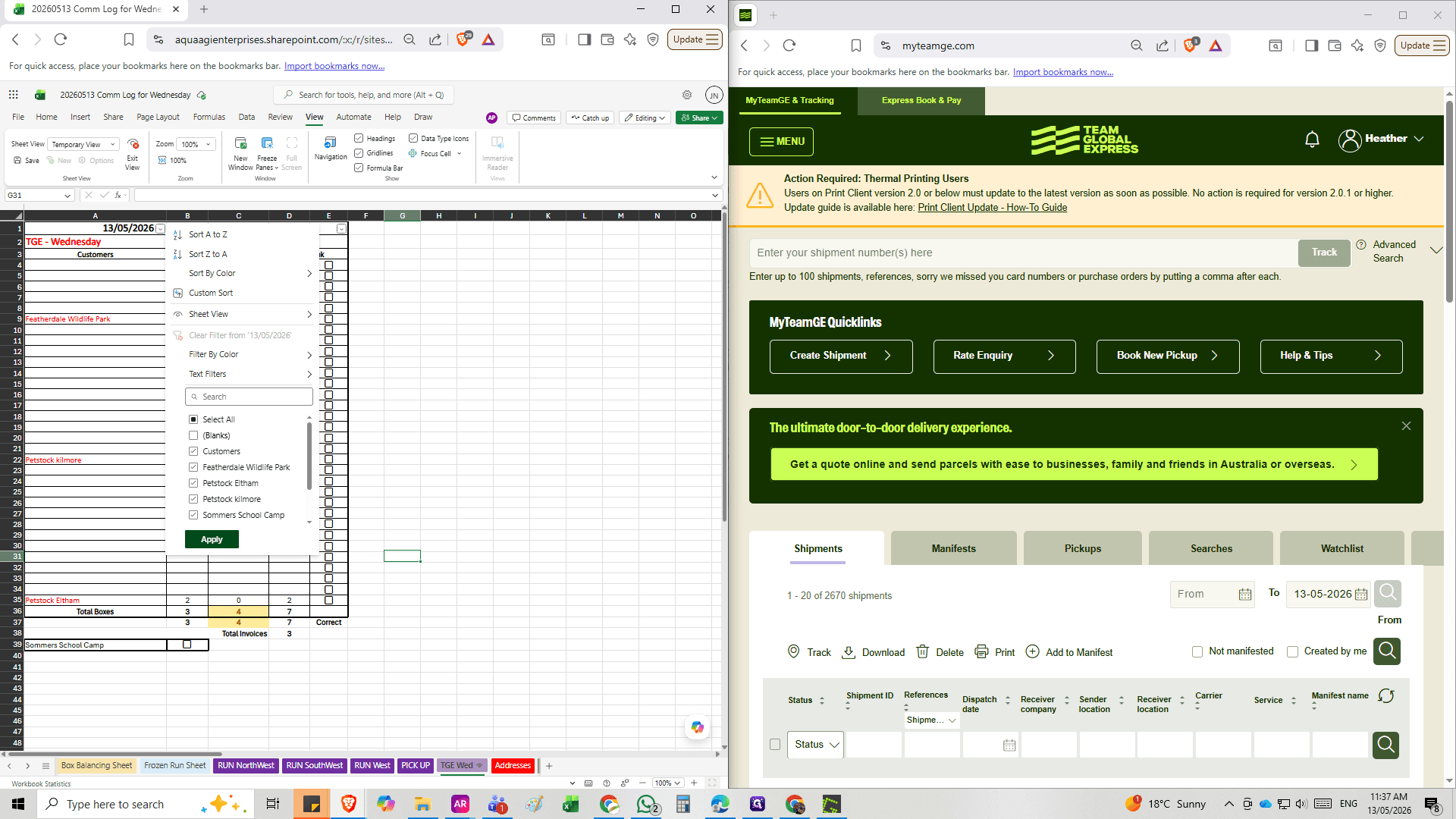 Step #3: Click Apply to update the Sheet.
