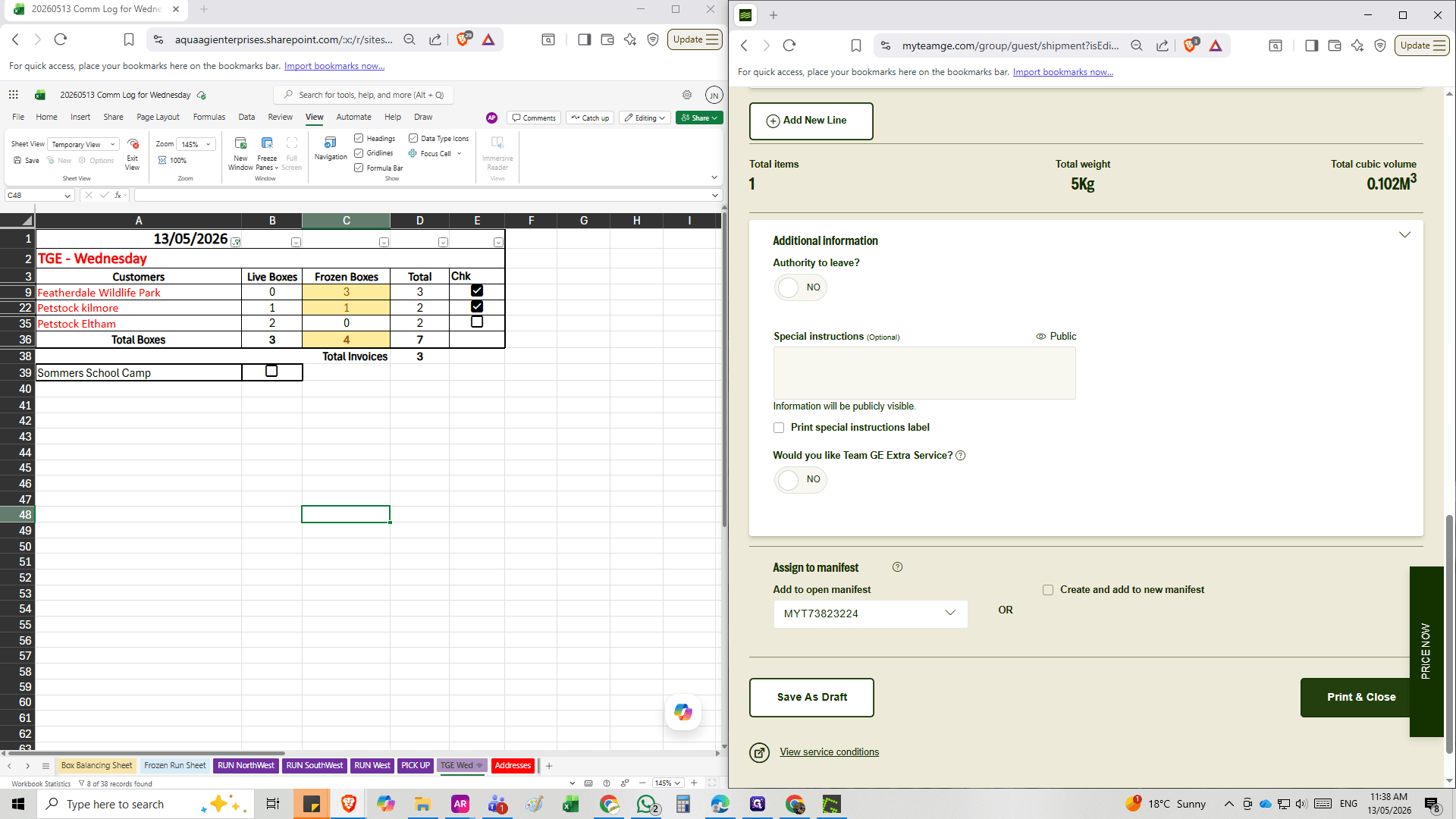Step #18: Click Print & Close to finalize the creation and print your labels.