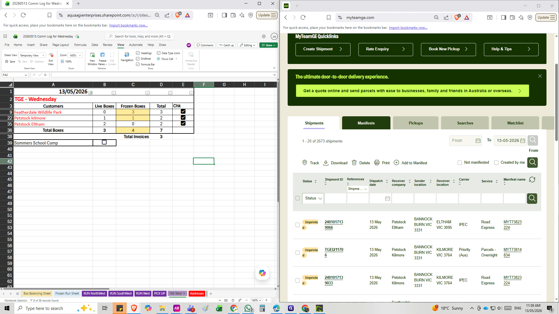 Step #19: Click on Manifests in the main navigation menu (home screen) of the portal.