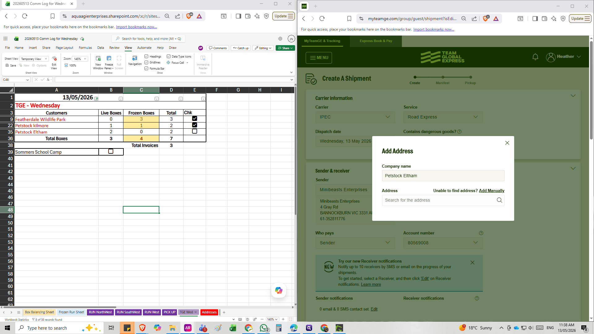 Step #12: Enter the company name and type the street address into the Search for the address field.