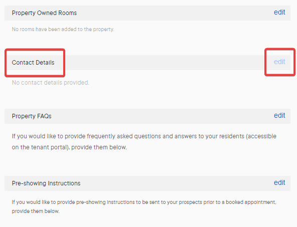 Step #7: Click on "edit" beside of "Contact Details".