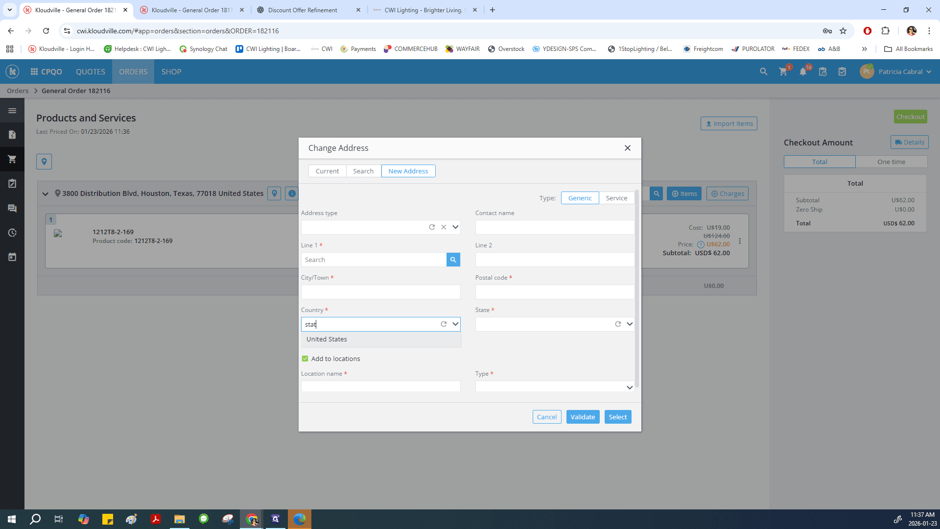 Step #26: Type & Select the correct country