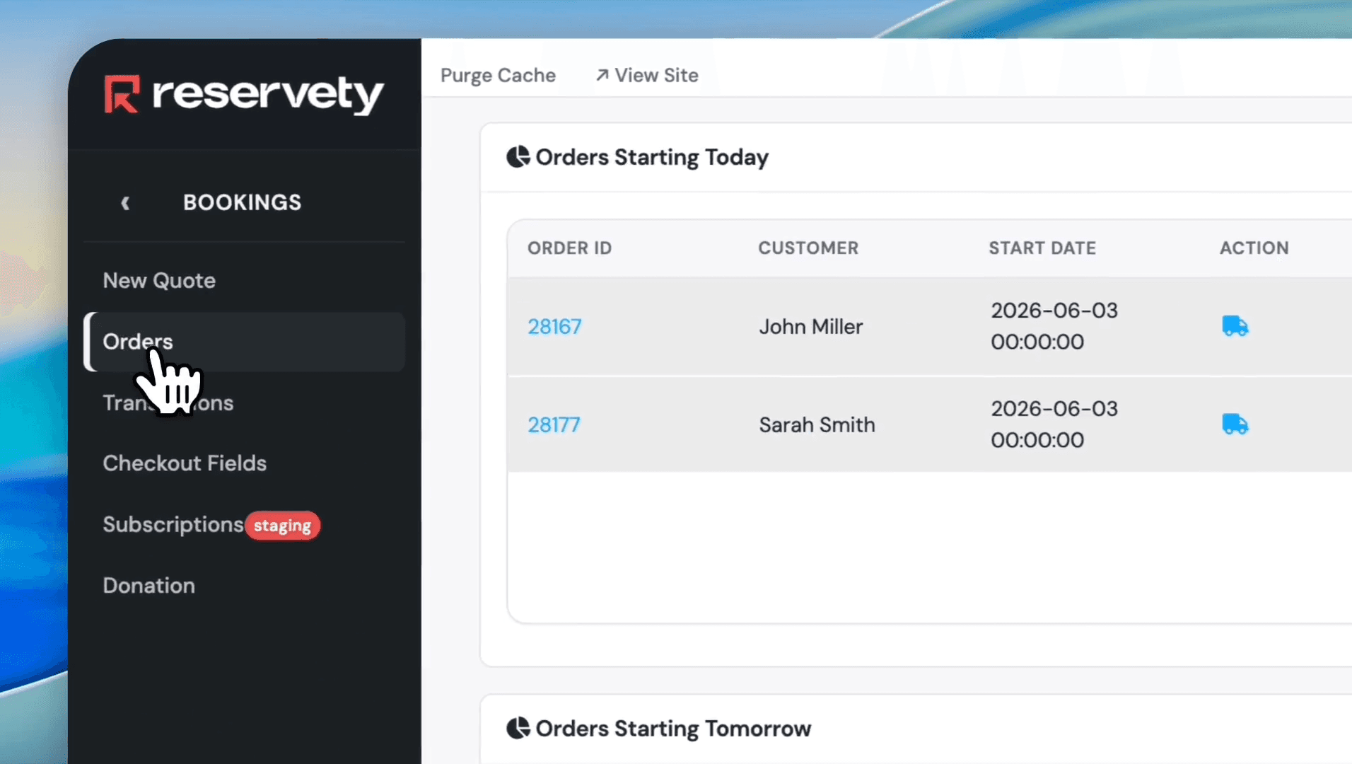 Step #25: Click Orders to verify the statuses have changed to "Out for Delivery".