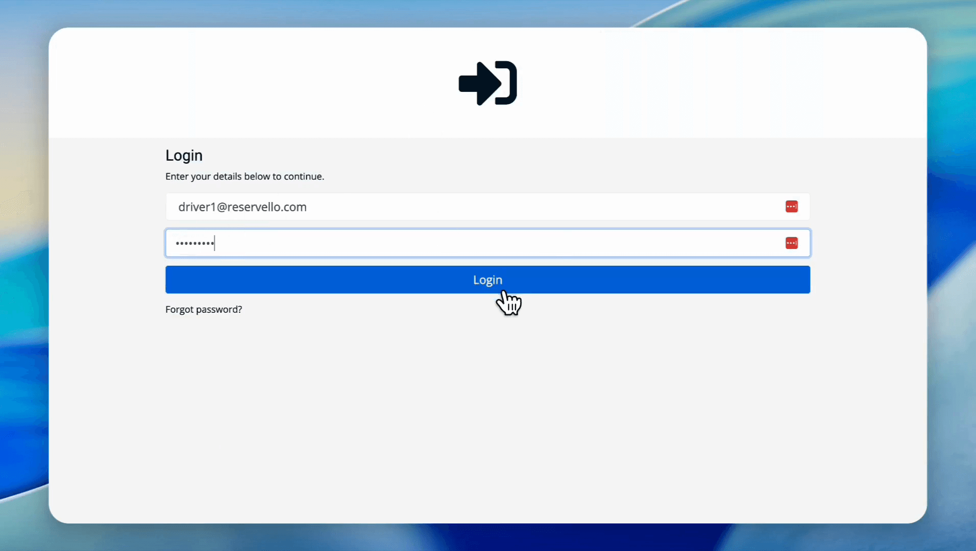 Step #21: Click Login.