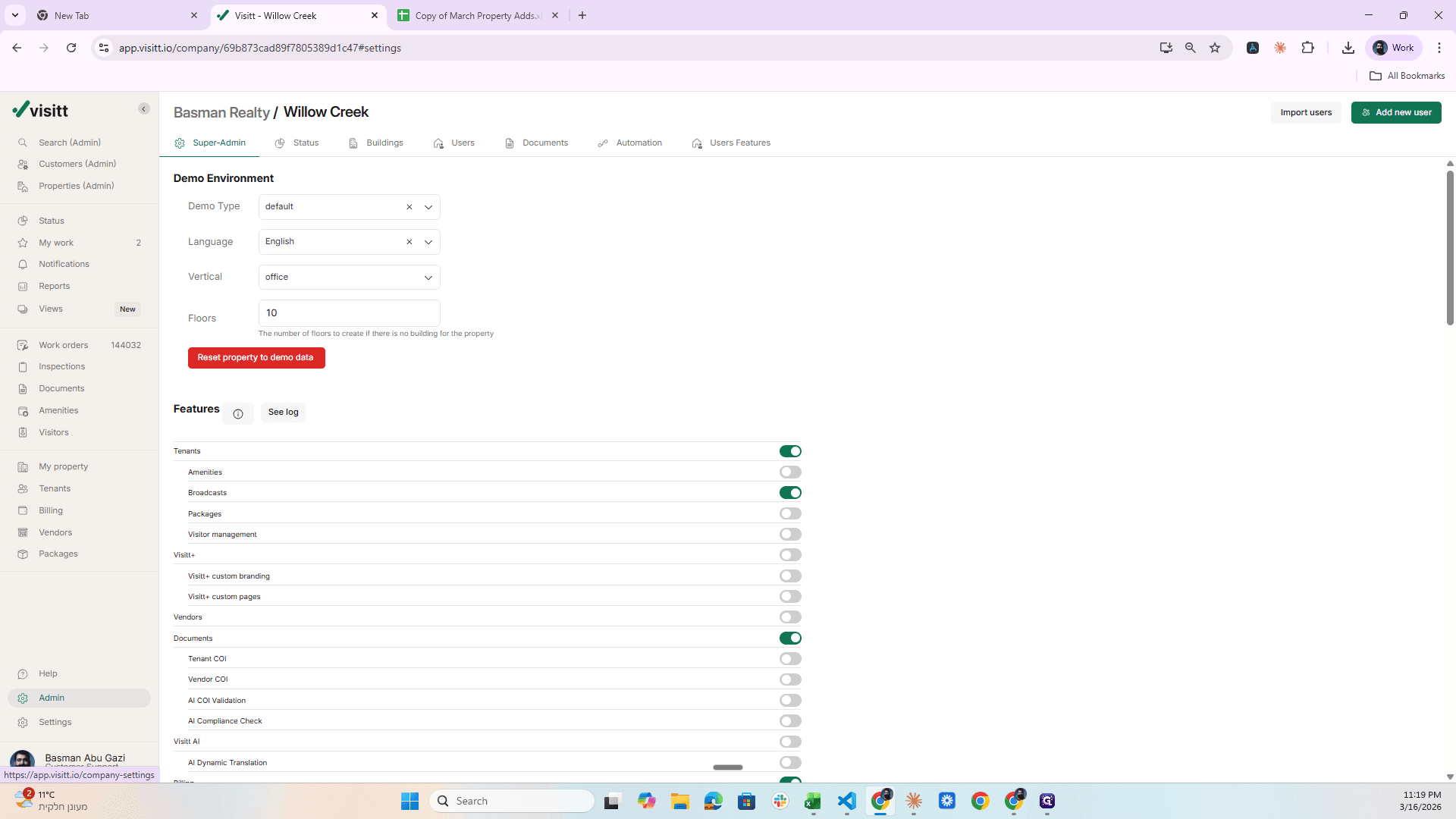 Step #15: Click on "Admin"