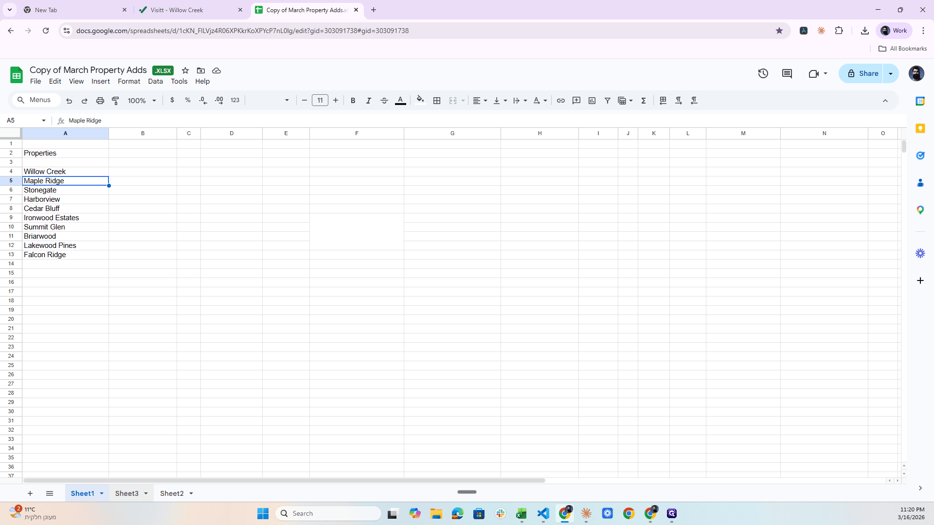 Step #42: Click on "Sheet3 ▼"