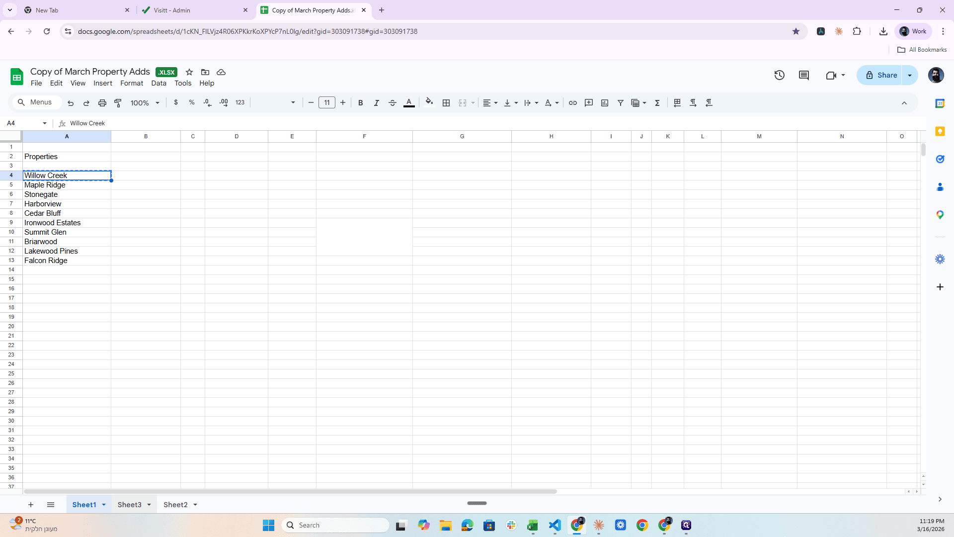 Step #18: Click on "Sheet3"