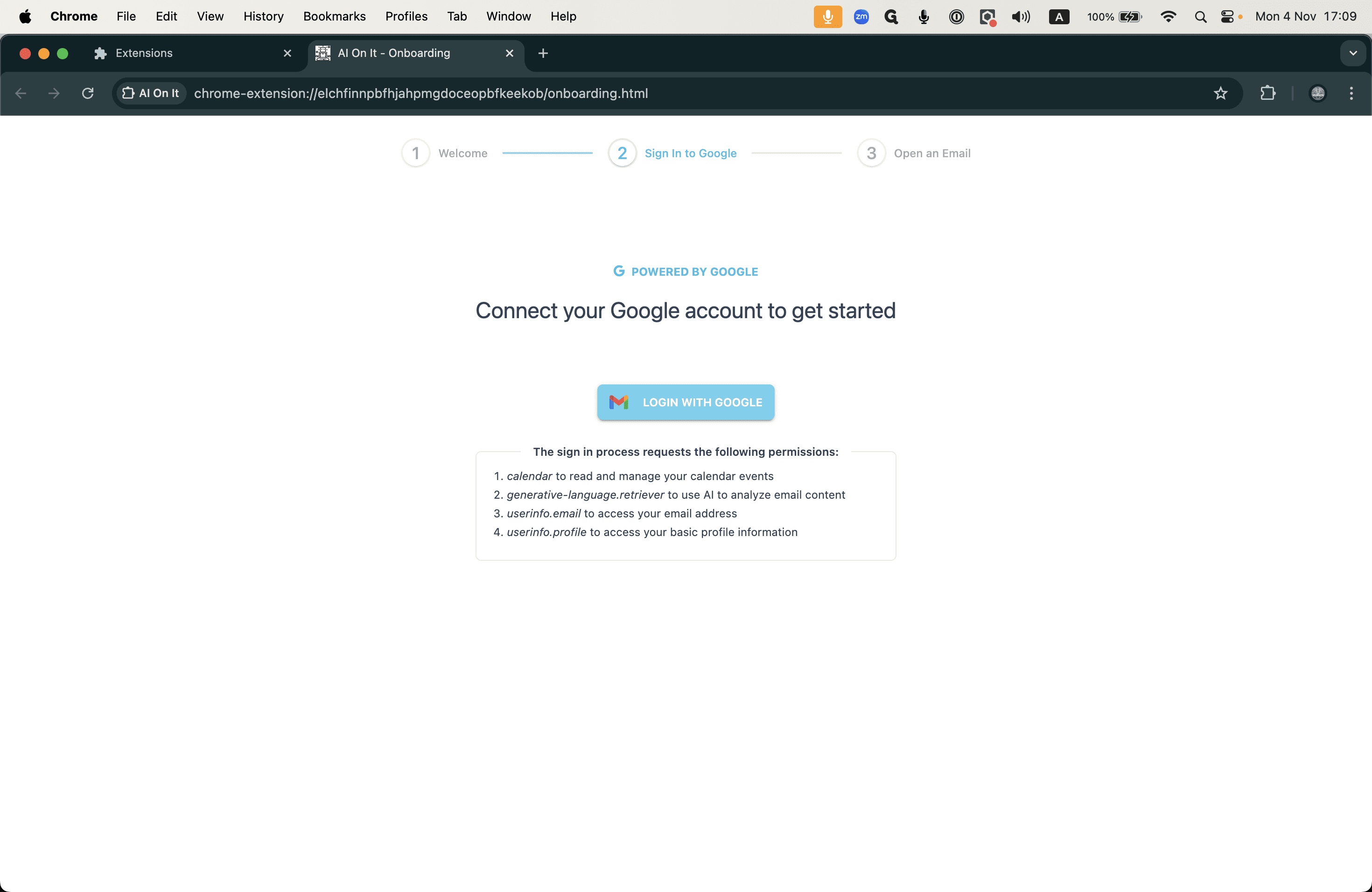 Step #8: Click on "LOGIN WITH GOOGLE"