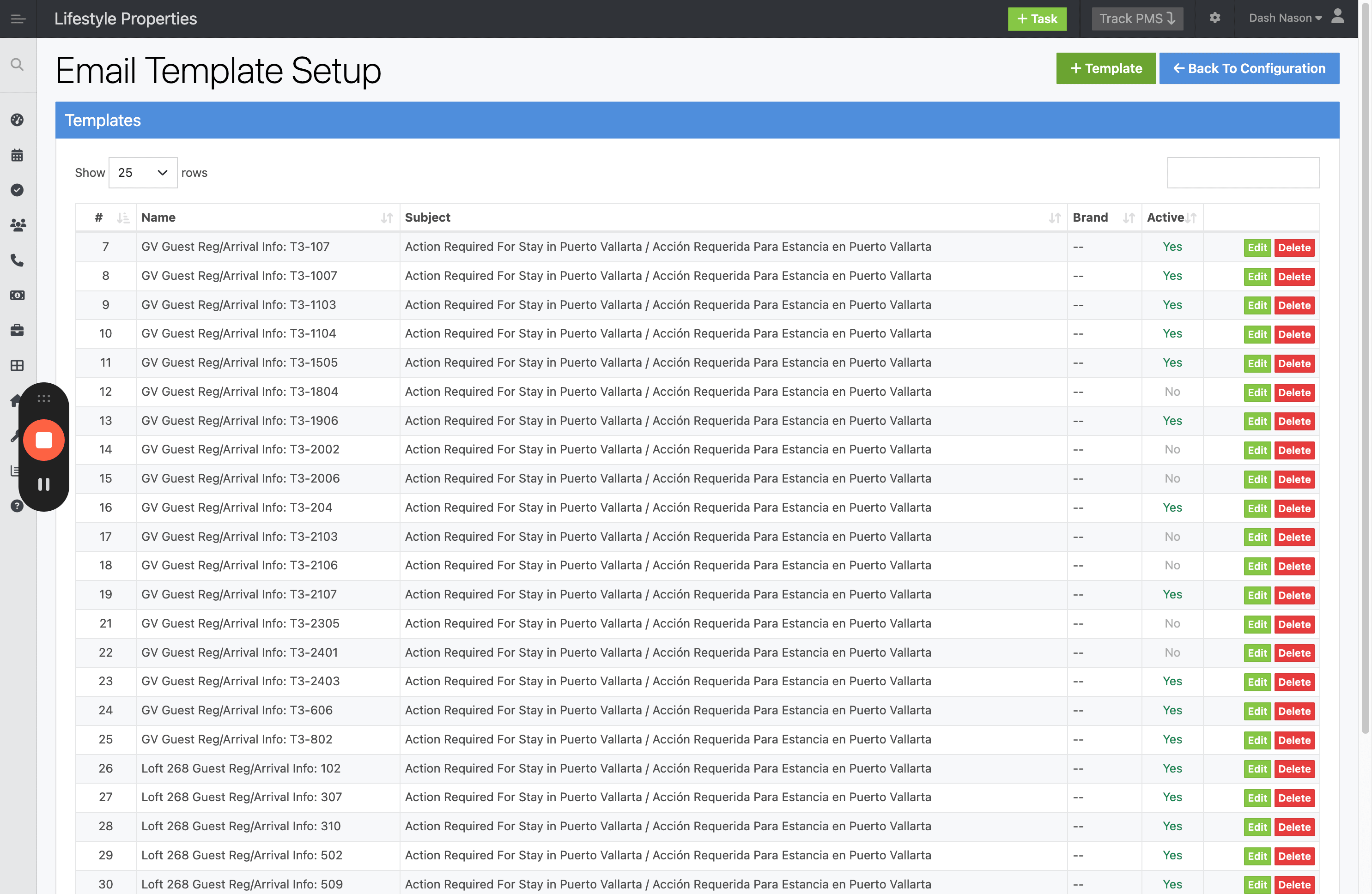 Step #3: Click "+ Template"