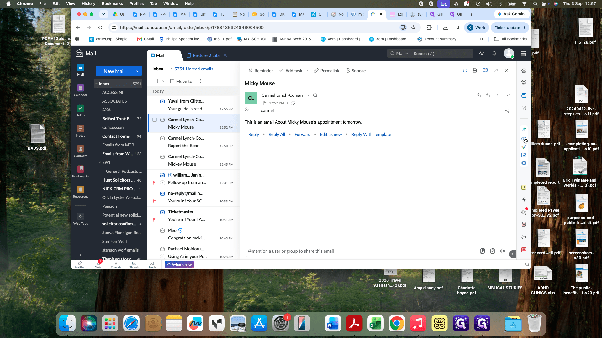 Step #2: Click the Zoho CRM integration icon in the right sidebar.