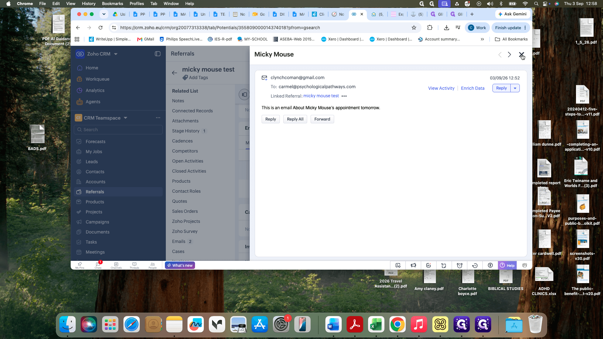 Step #14: Click the close icon to dismiss the email overlay.