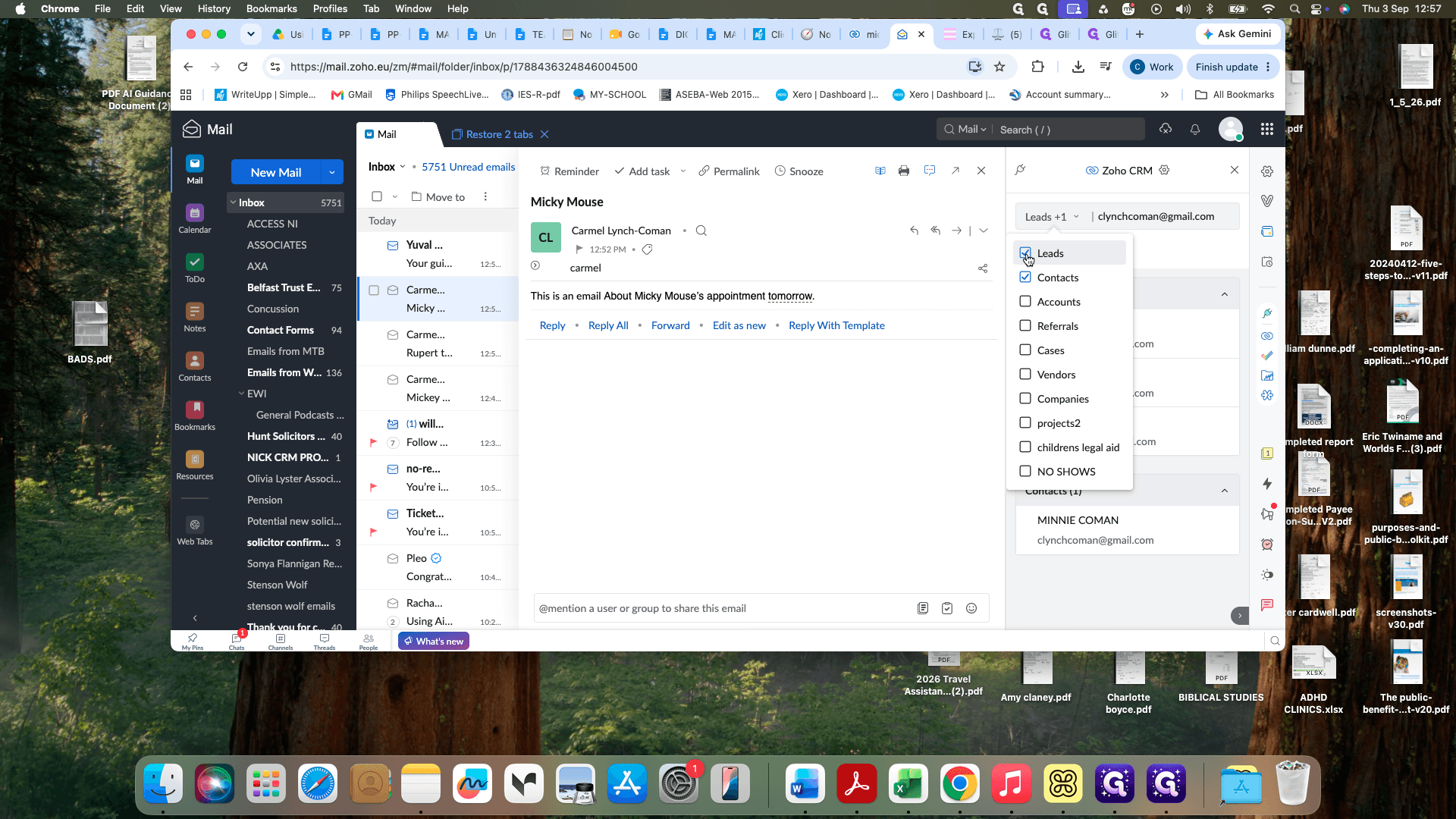 Step #4: Deselect the Leads checkbox.