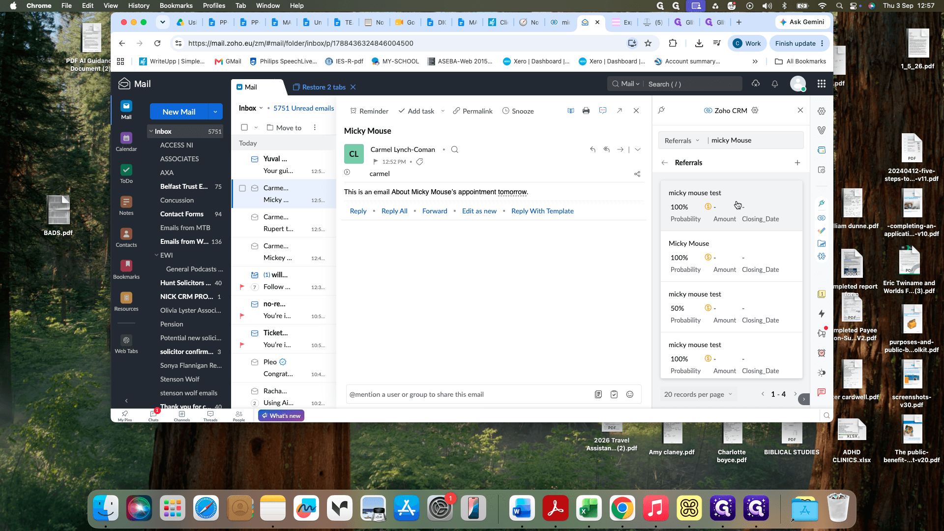 Step #10: Click the matching referral record from the search results list.
