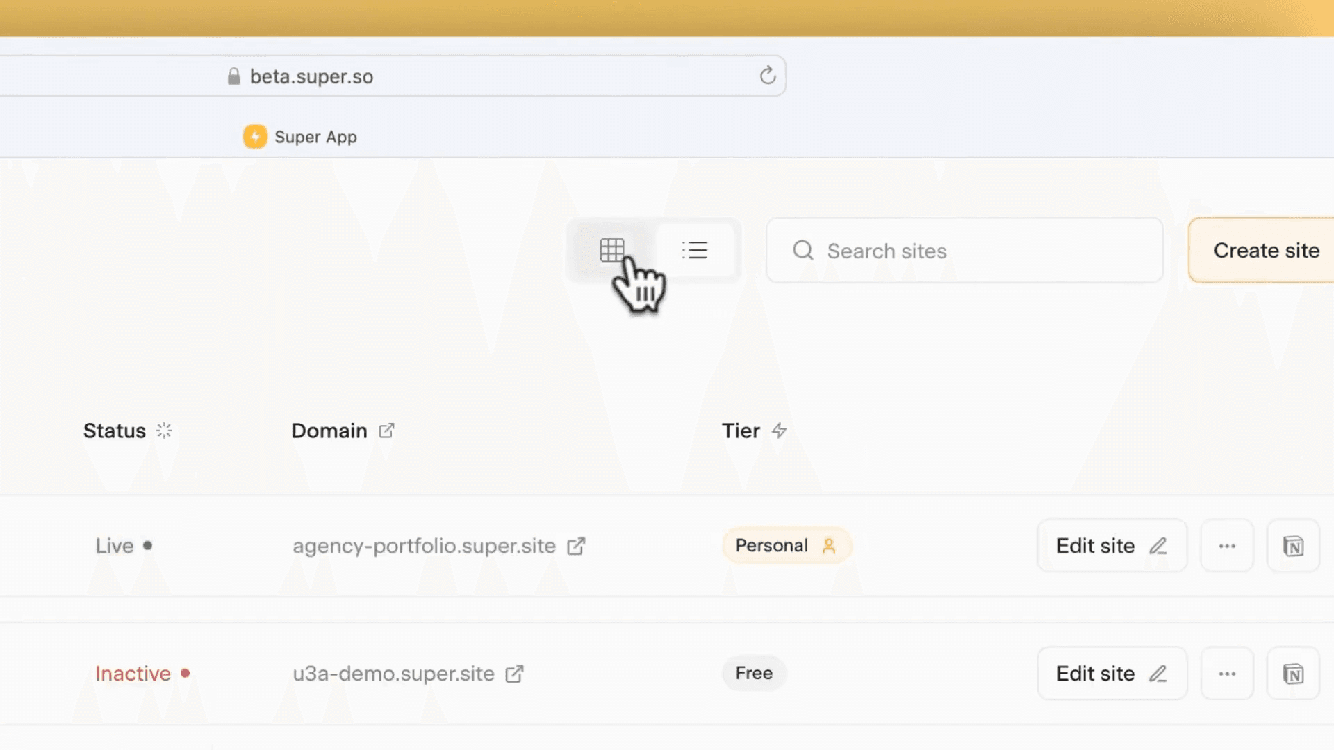 Step #3: Click the grid view icon.