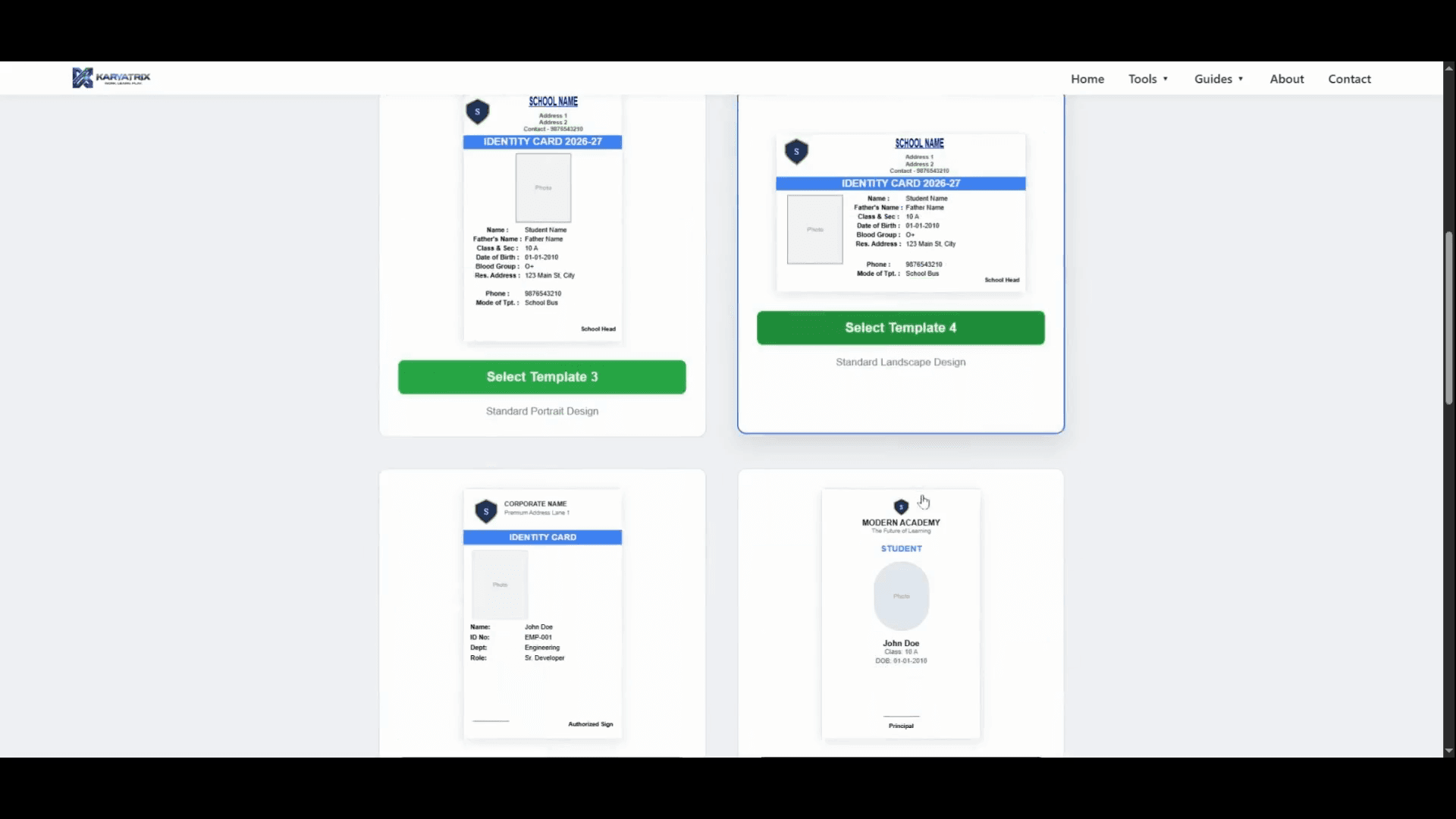 Step #2: Select a ready-made layout, such as the Minimalist template, to begin.
