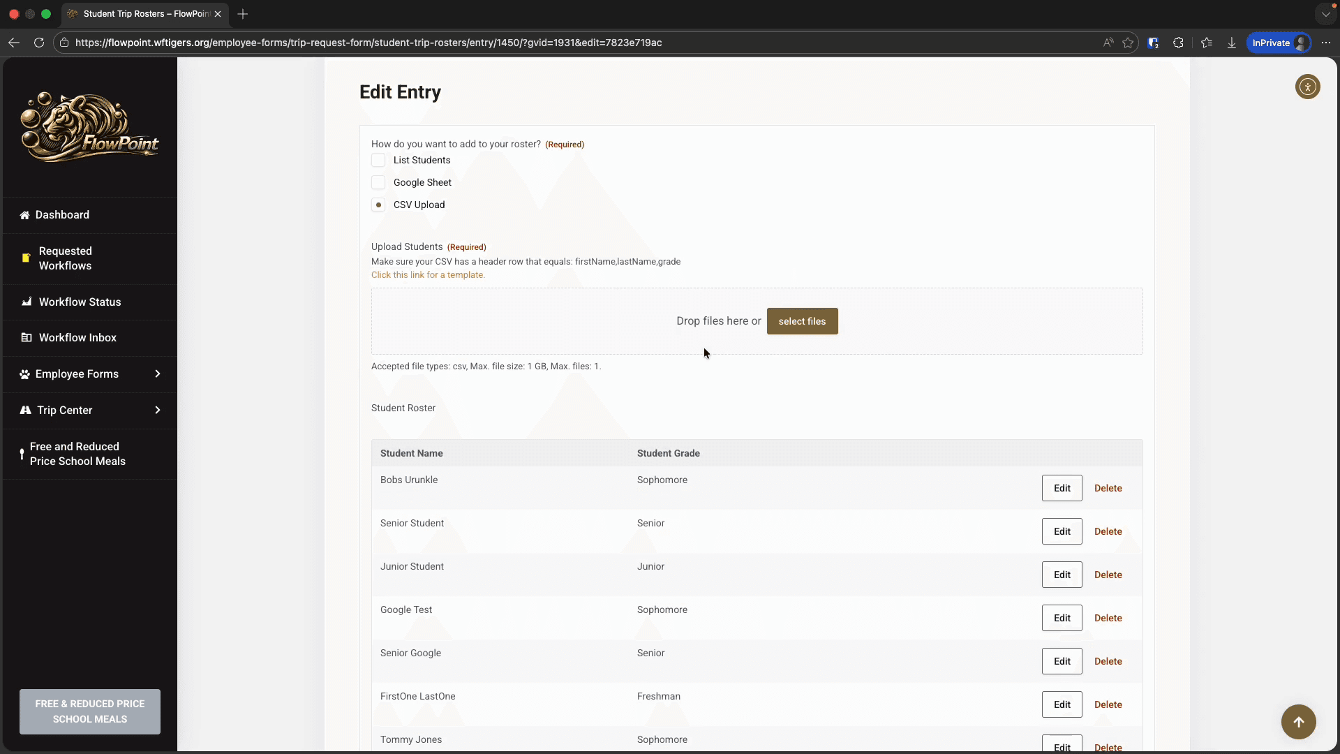 Step #17: Alternatively, click the 'select files' button to browse for the file.