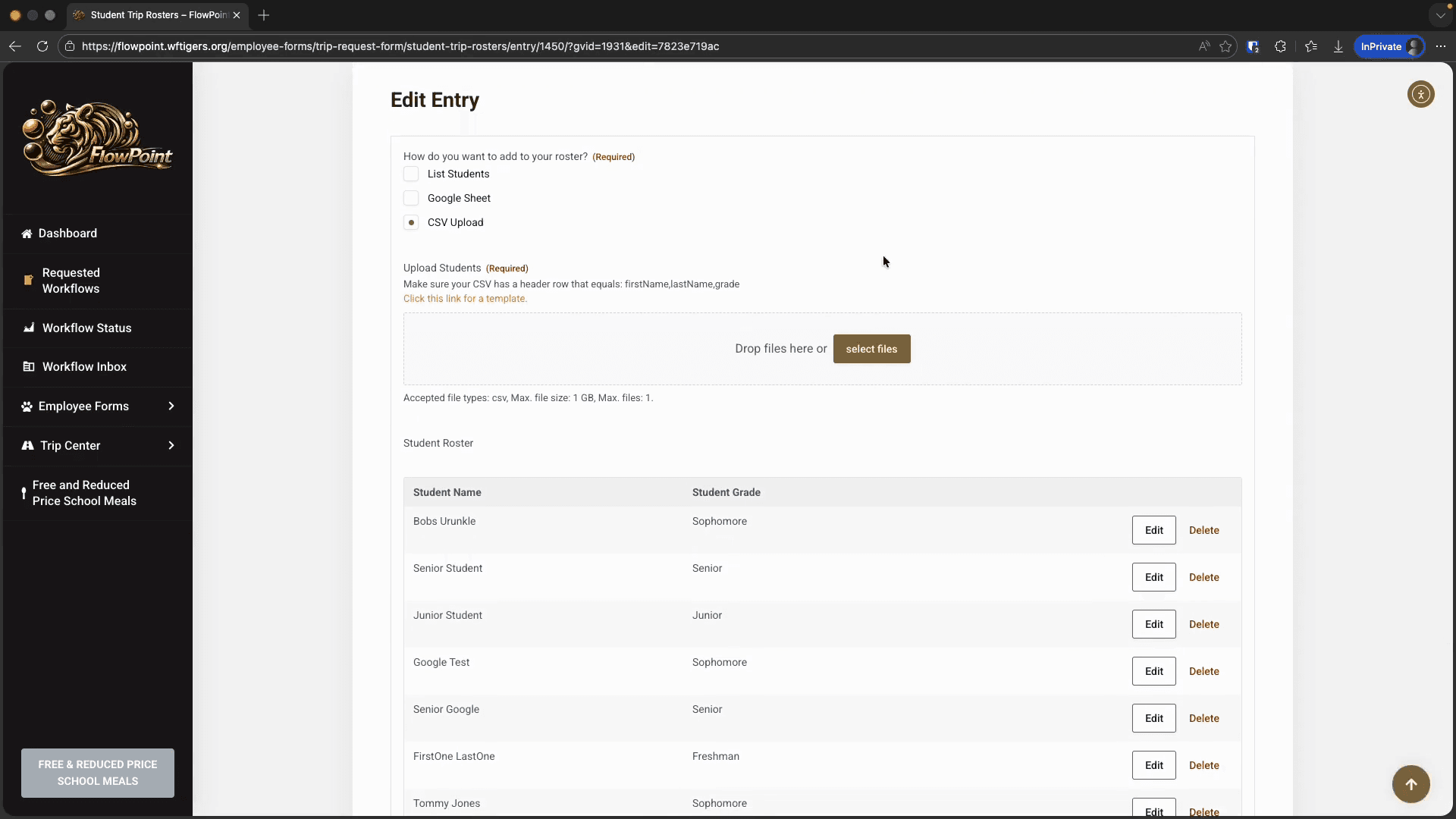 Step #16: Drag the downloaded CSV file into the 'Drop files here' area.
