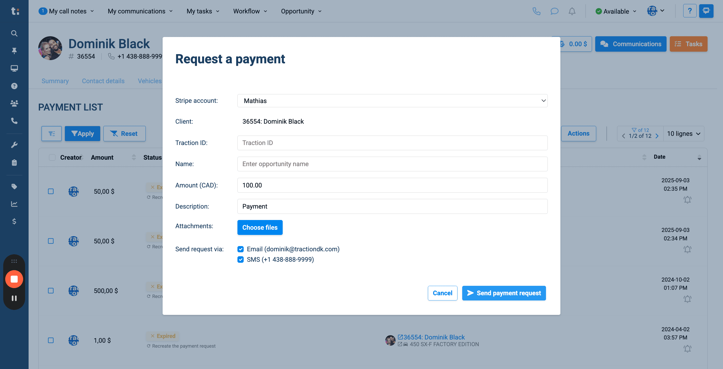 Step #10: Once you finish this, click Send Payment Request.