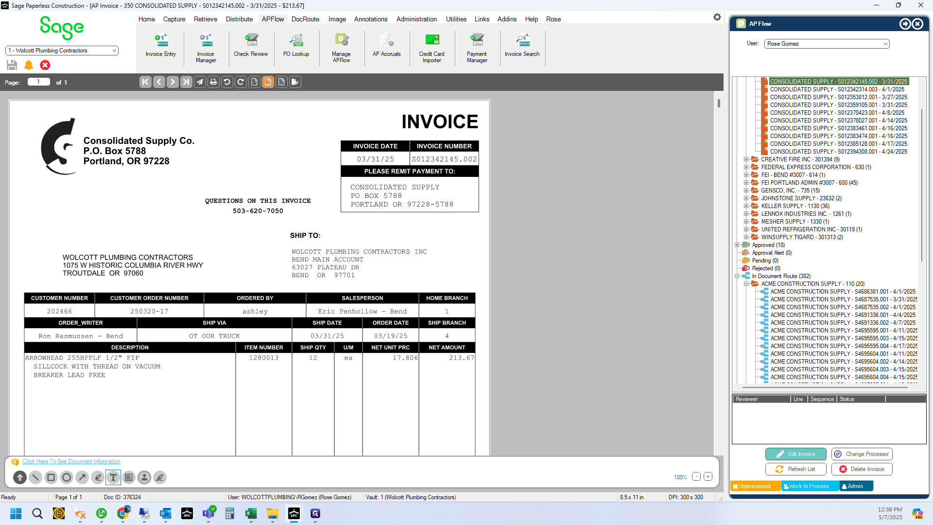 Step #1: Click on "Edit Invoice" to open the next invoice in your que.