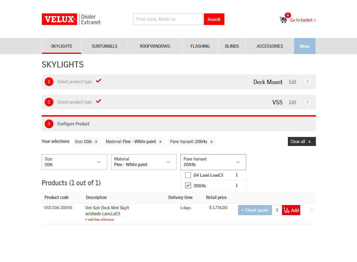 Step #5: Once configured you can adjust the quantity if needed and then select Add.