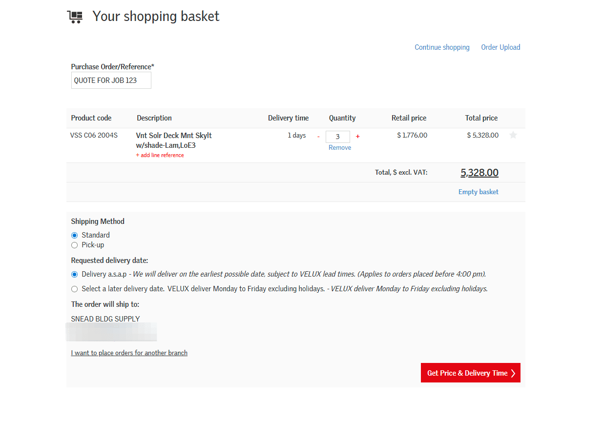 Step #8: Click Price & Delivery Time