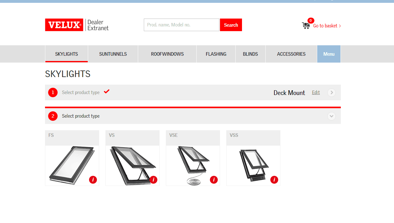 Step #3: Select your product model.