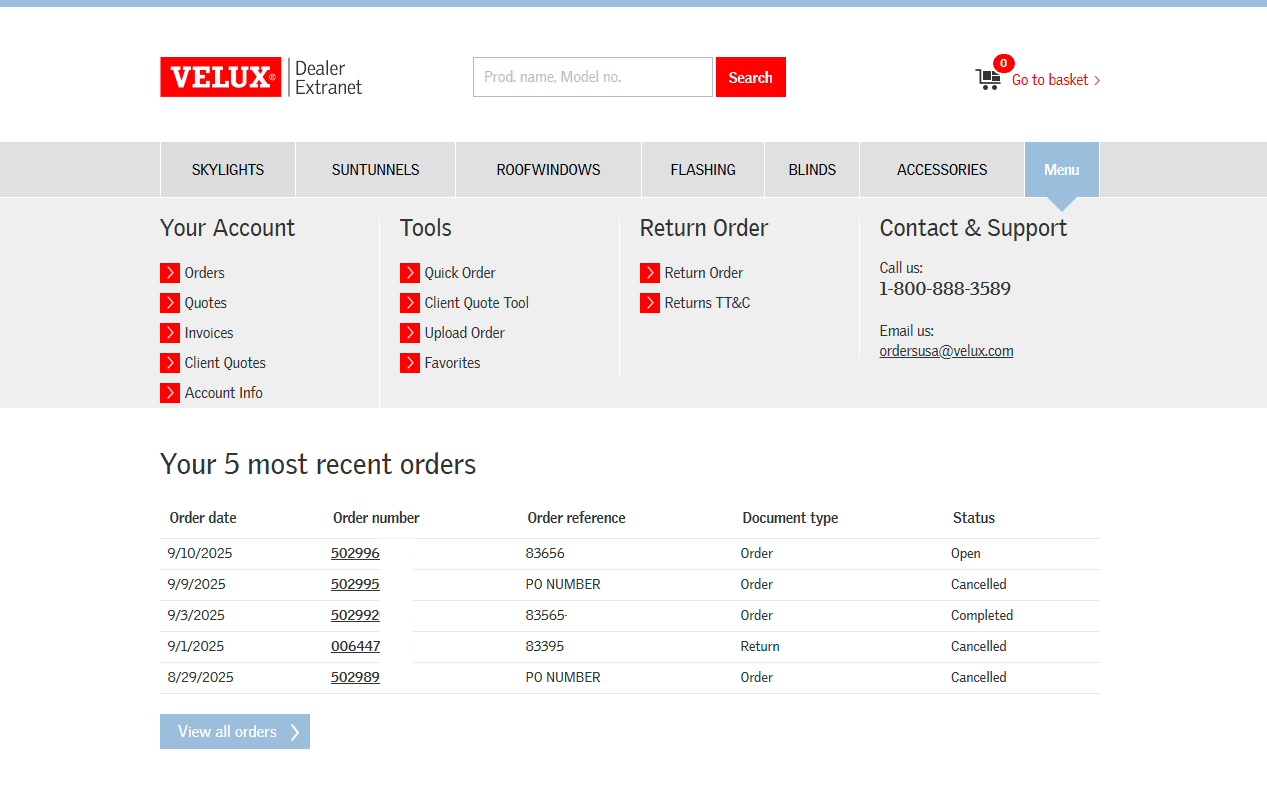 Step #1: Select from the product offering tabs.