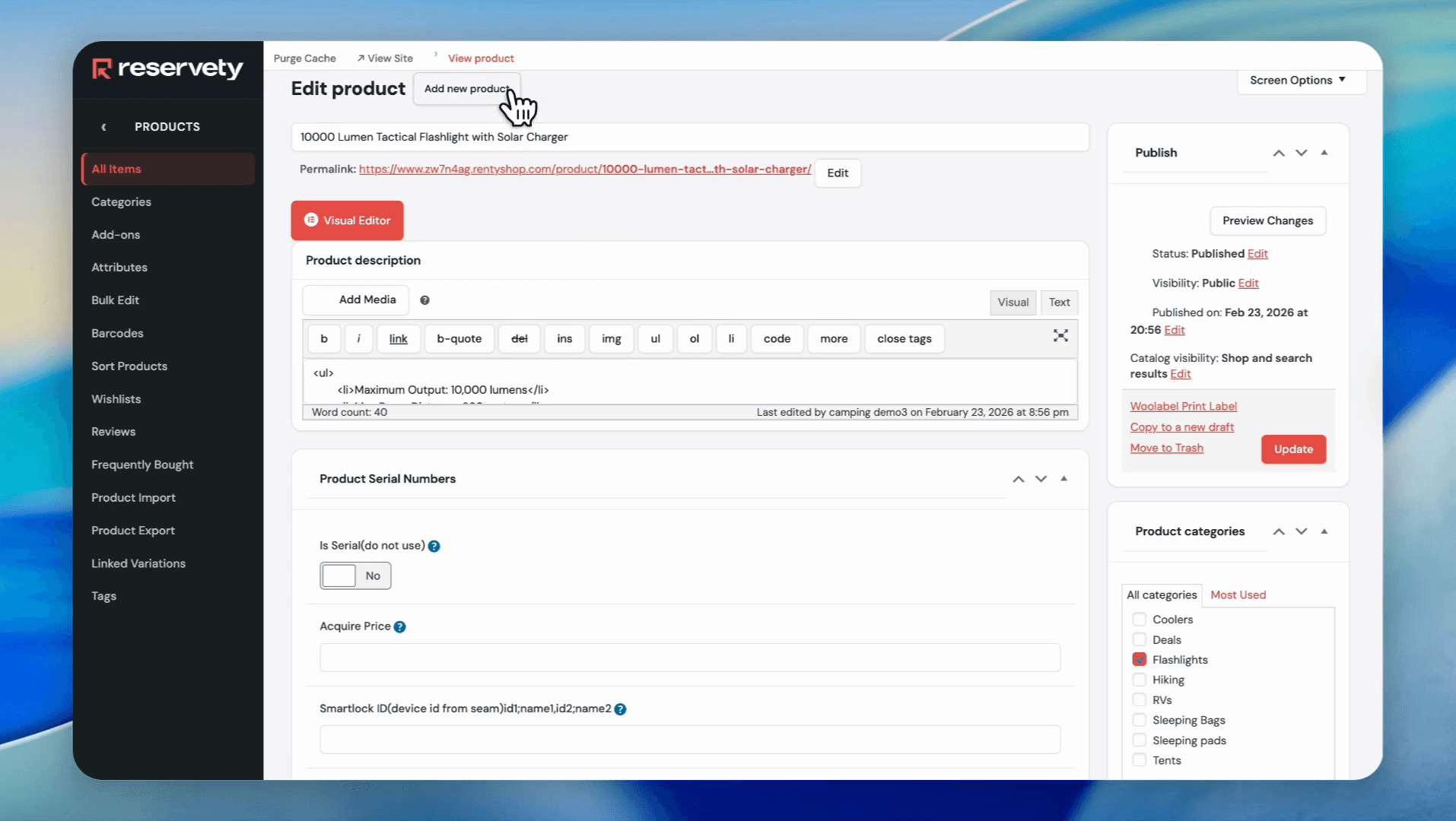 Step #19: Click the 'View product' link.
