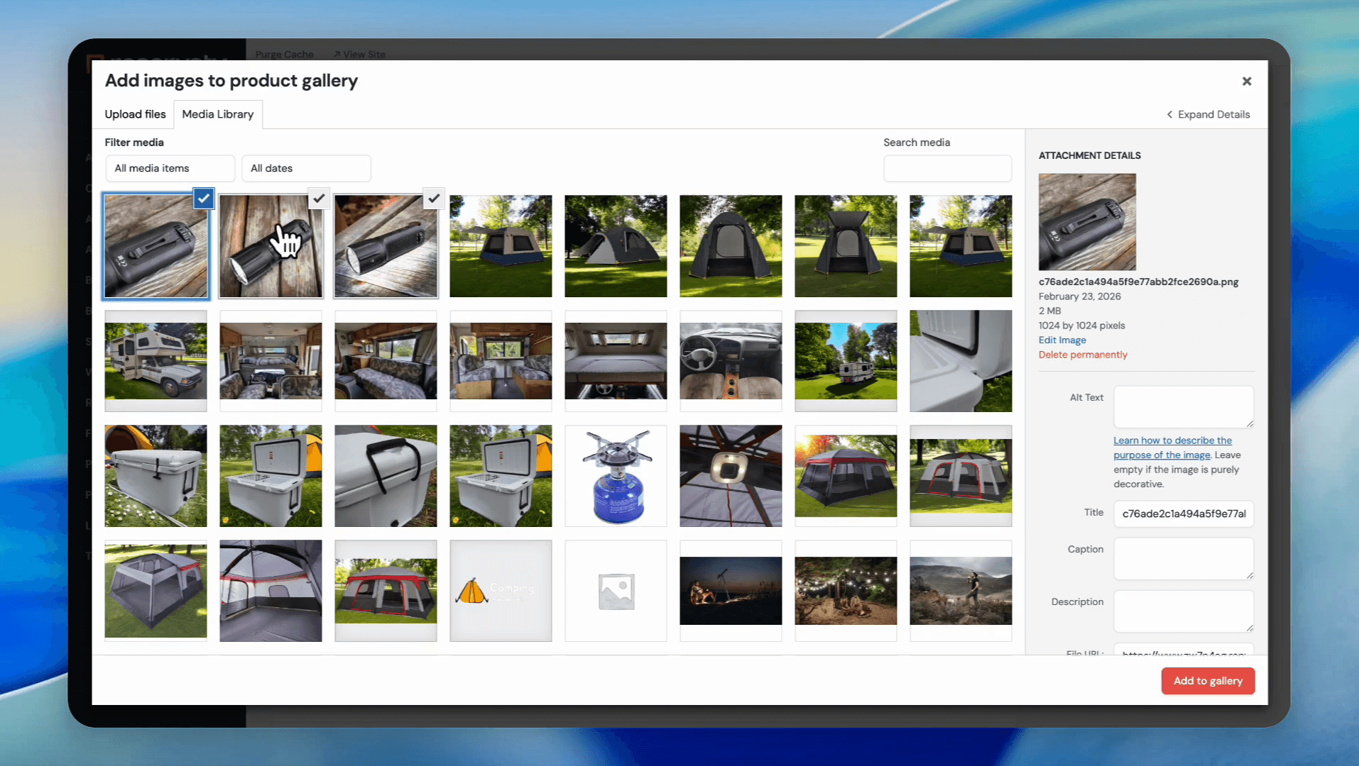 Step #12: Select multiple images.