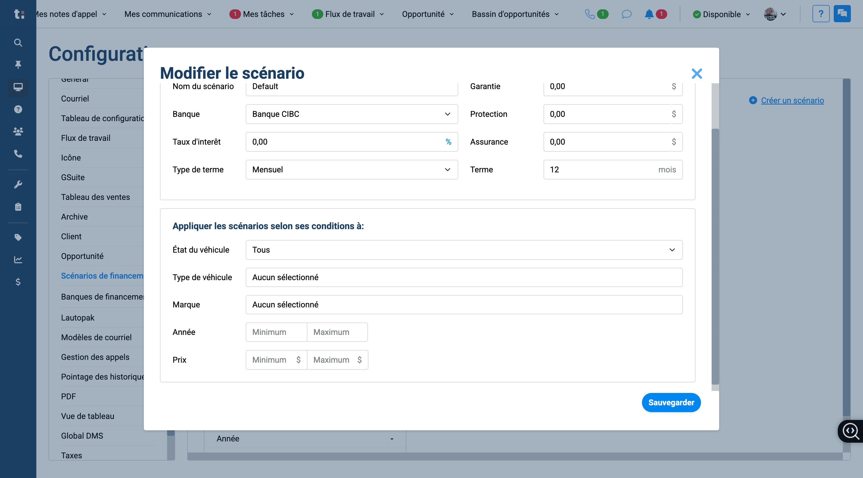 Step #13: Cliquez sur "Banque"