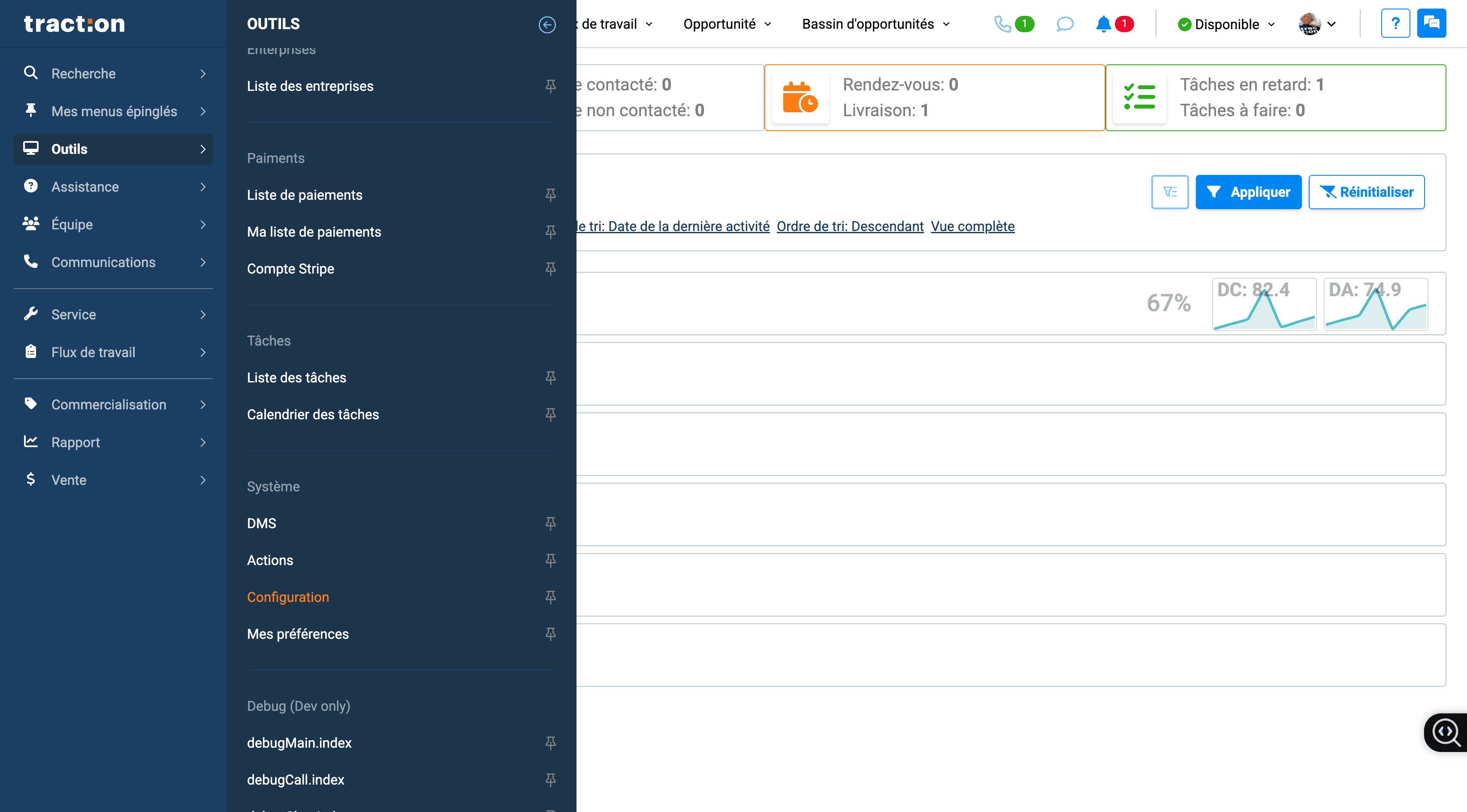 Step #2: Cliquez sur "Configuration"