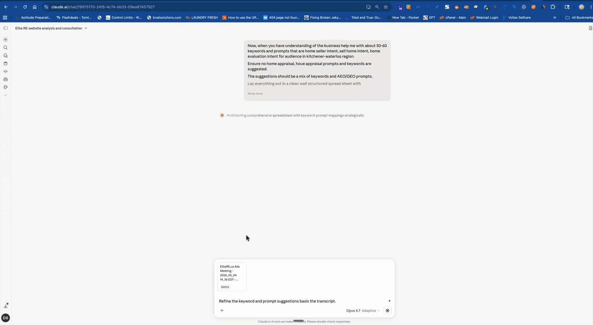 Step #13: Click the Send button to submit the refinement prompt.