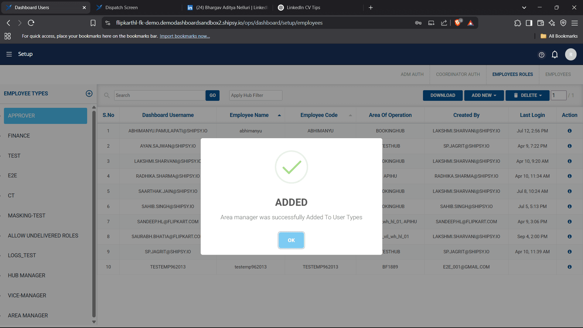 Step #10: so this will complite the task of adding an employee.