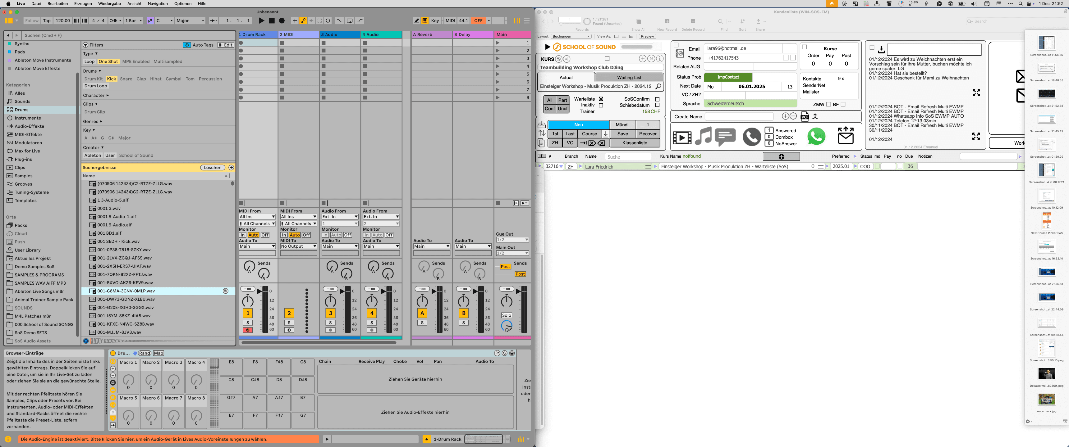 Step #14: Ziehen Sie "001 - C8MA - 3CNV - OMLP.wav"