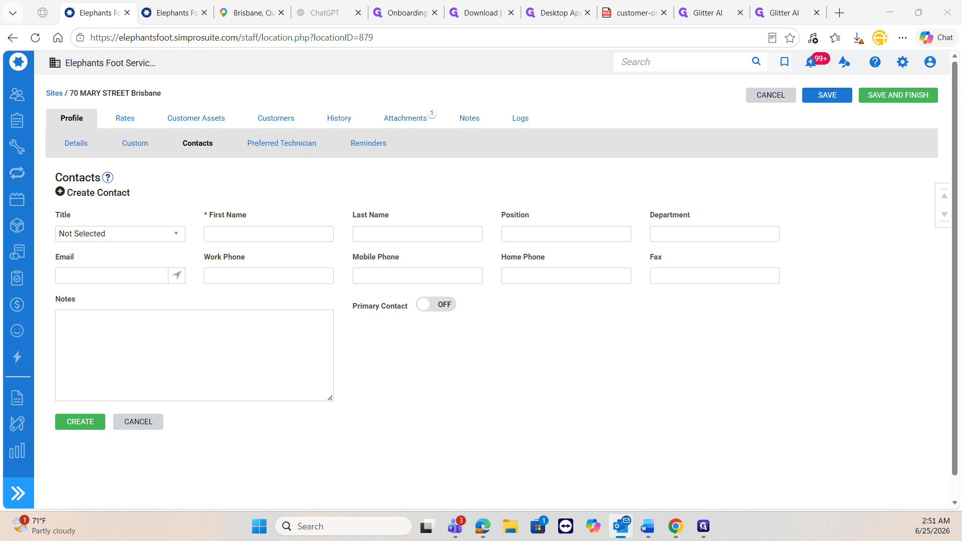 Step #4: Enter the client's first name, last name, phone number, and email address based on their email signature.