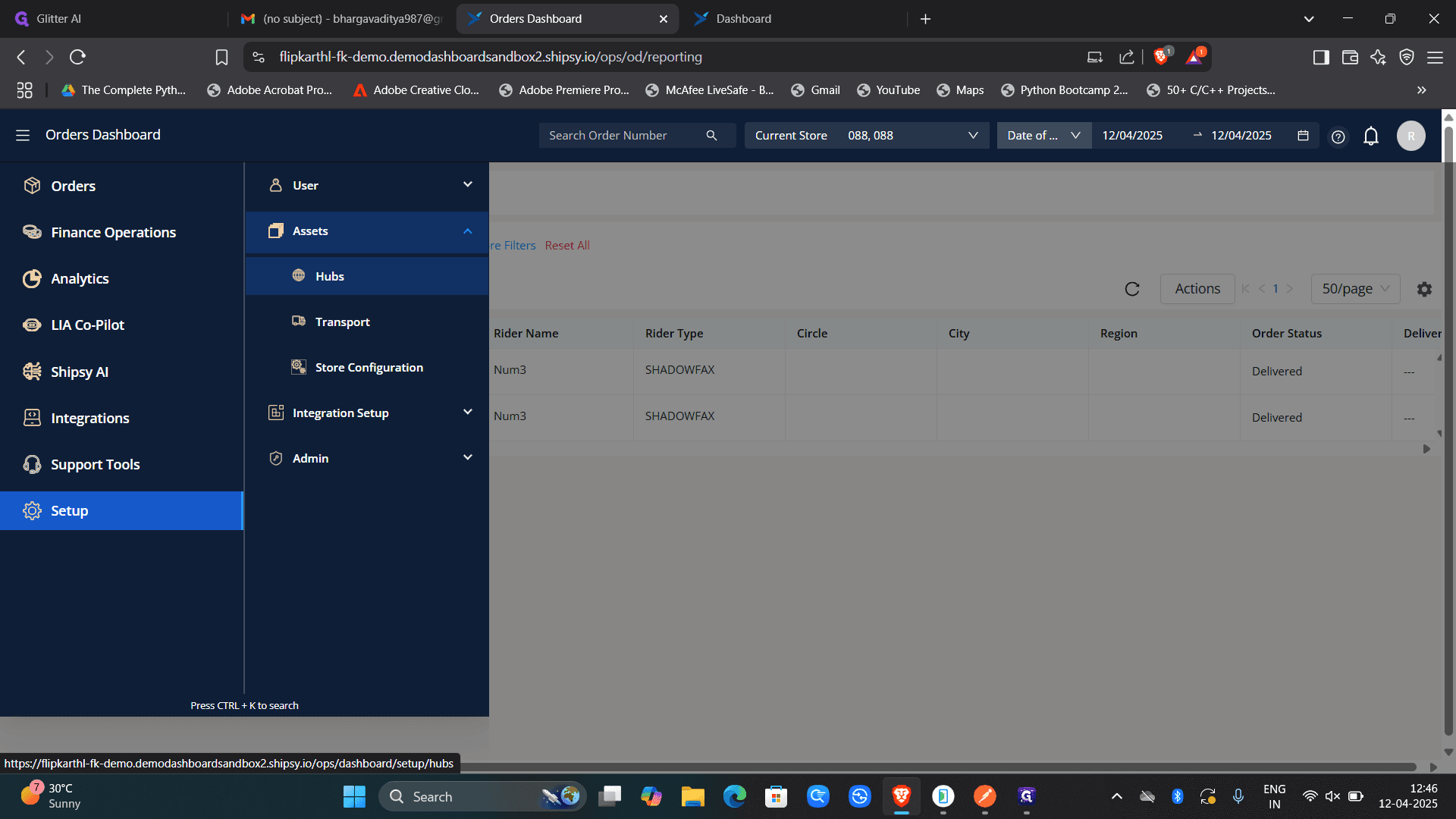 Step #5: here in hubs option we can create the new hub.