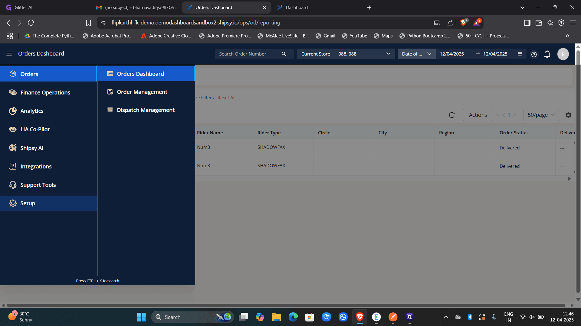 Step #3: go to setep option.