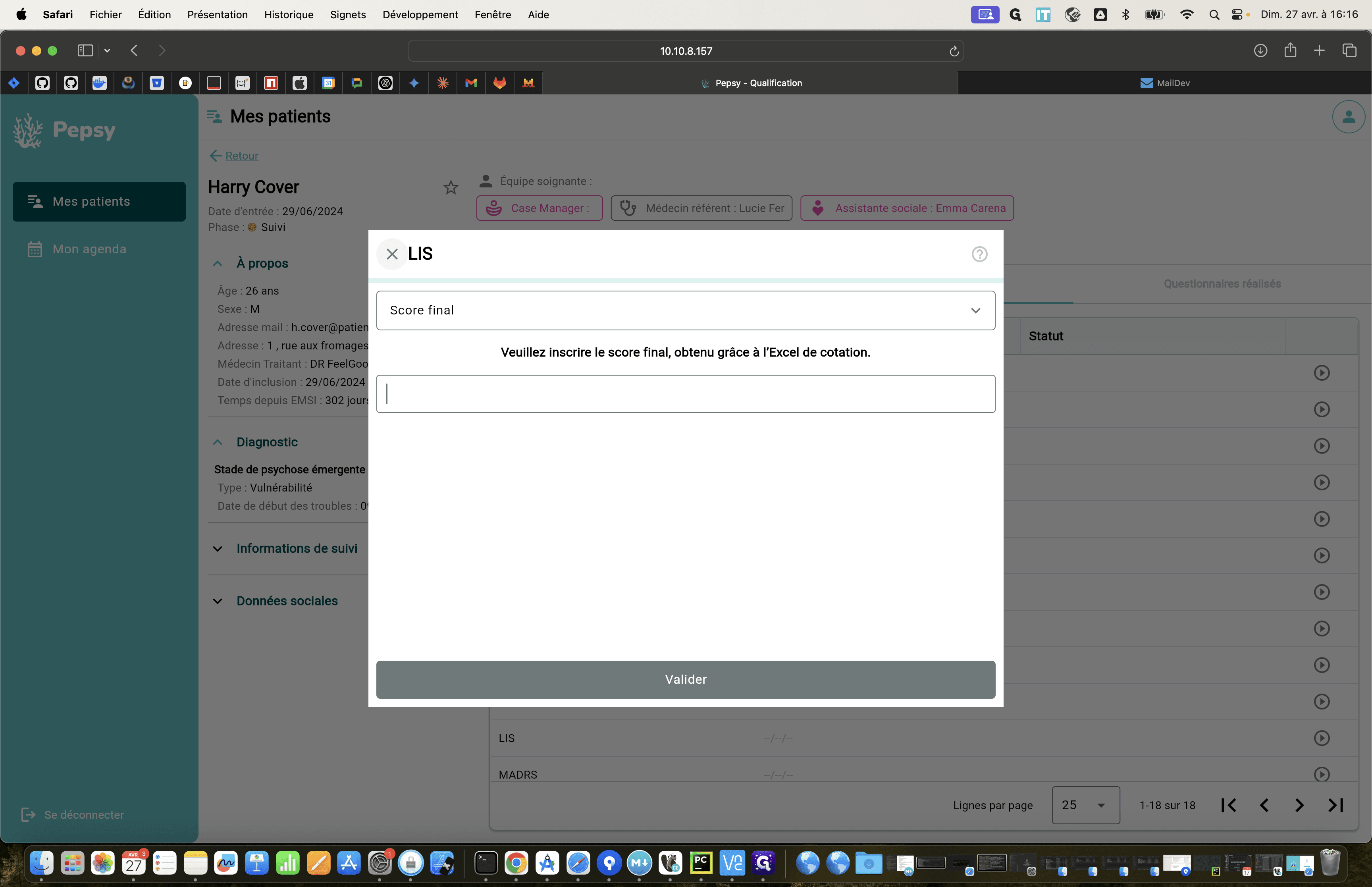 Step #43: Cliquez sur "x", pour fermer votre questionnaire et sauvegarder sa progression.