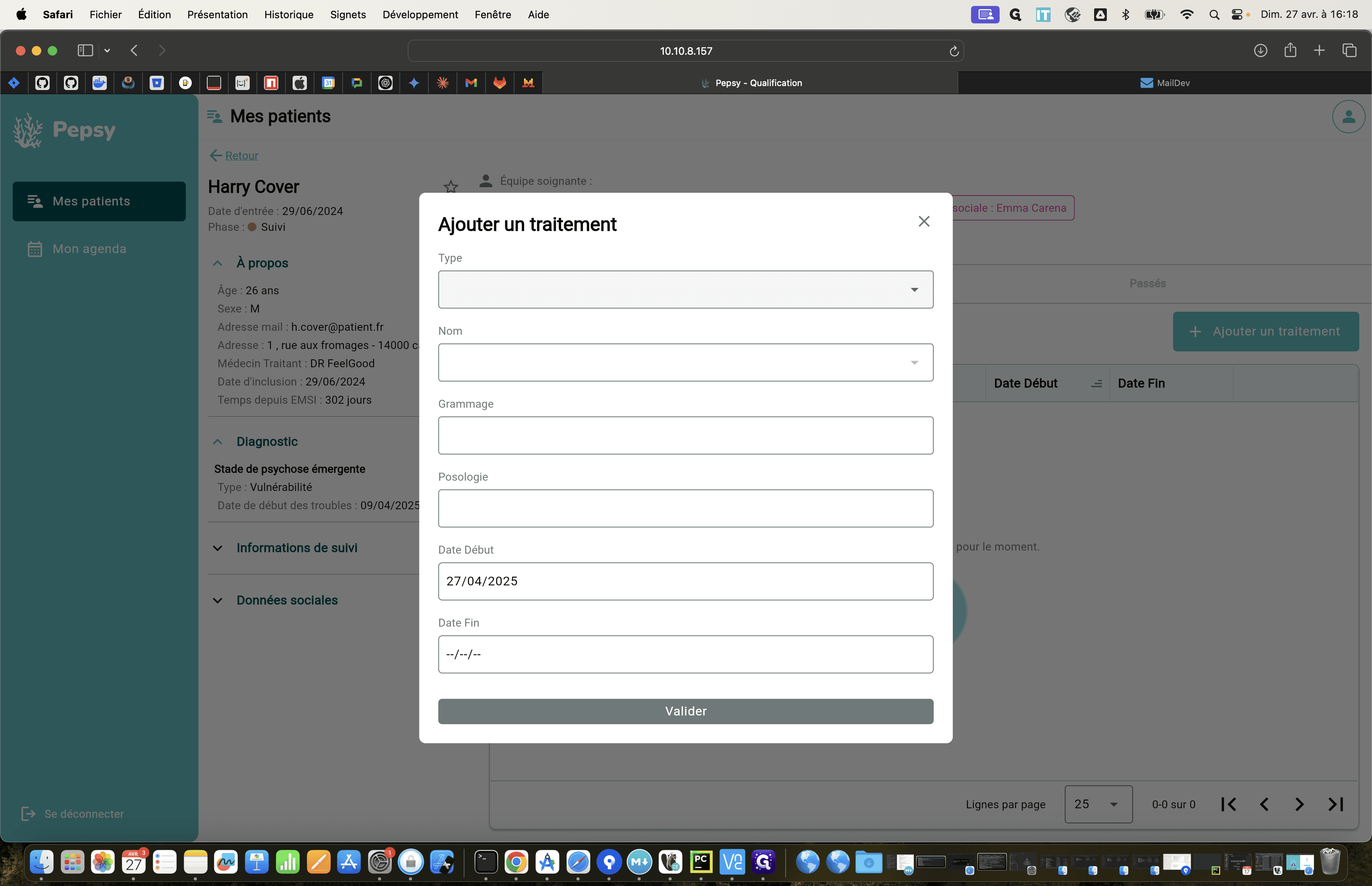 Step #60: Choissisez un type.