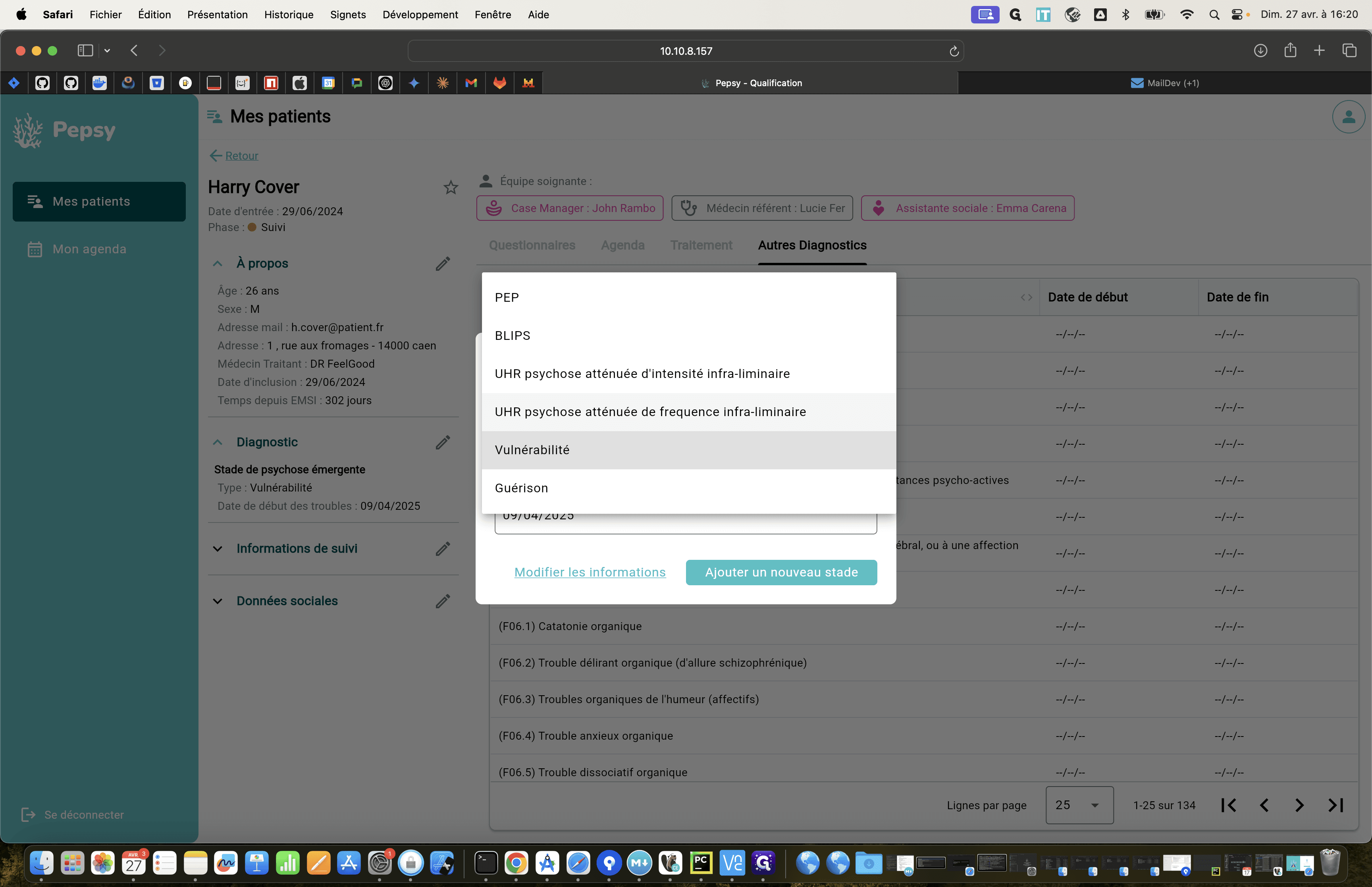 Step #100: Cliquez sur un élément pour le sélectionner.