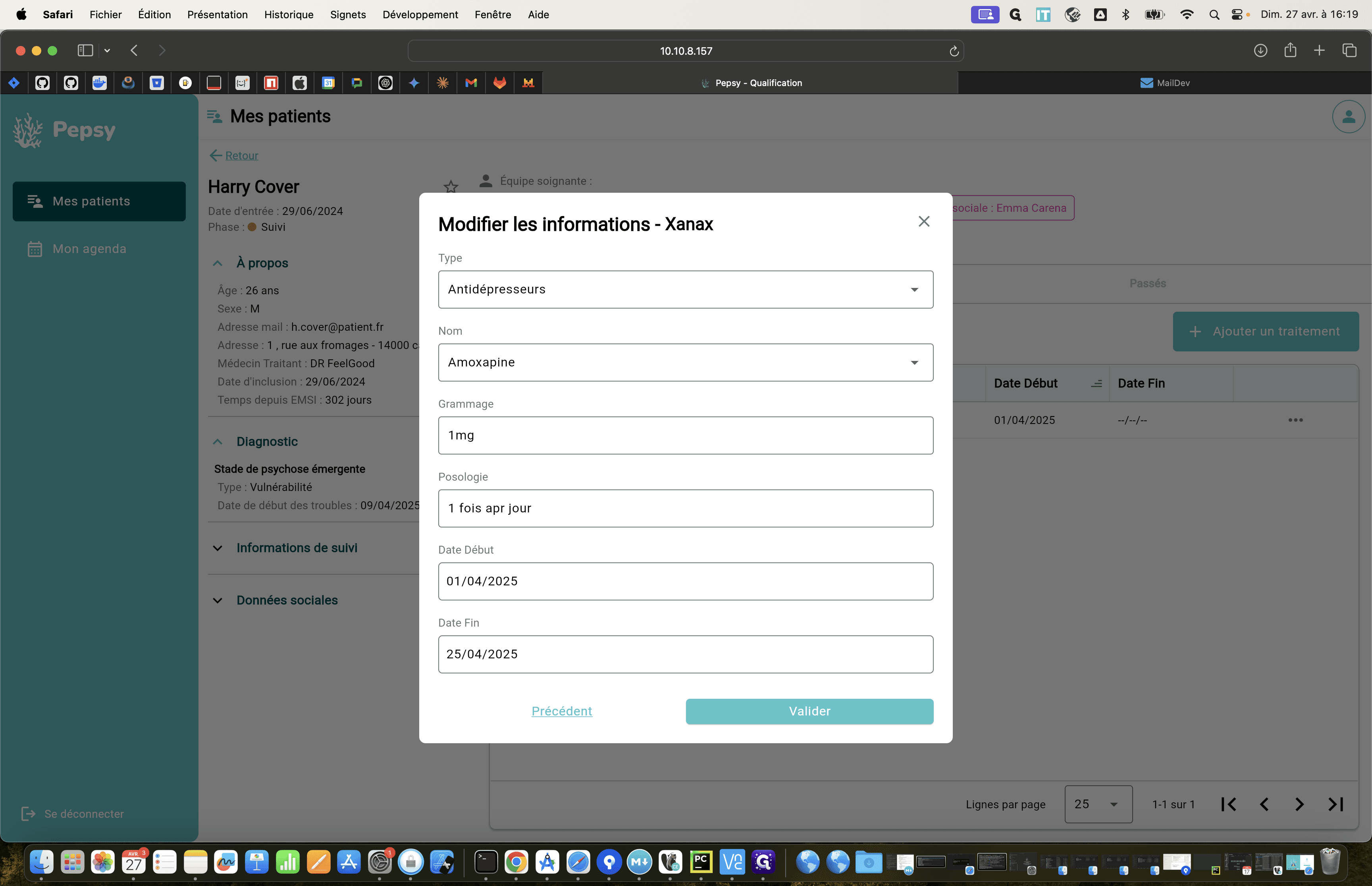 Step #82: Validez pour que les modifications soient prises en compte.