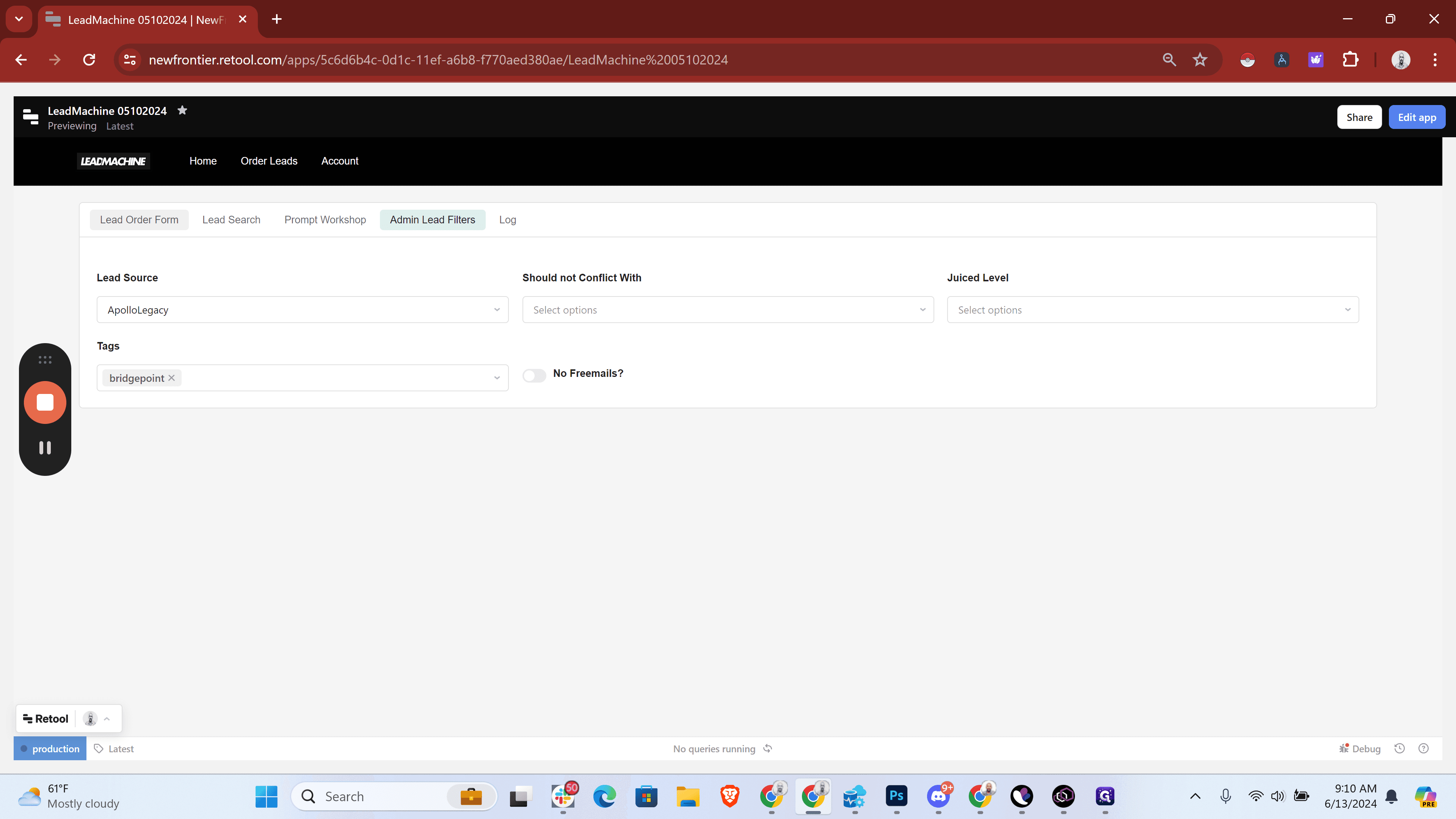 Step #25: Click "Lead Order Form"