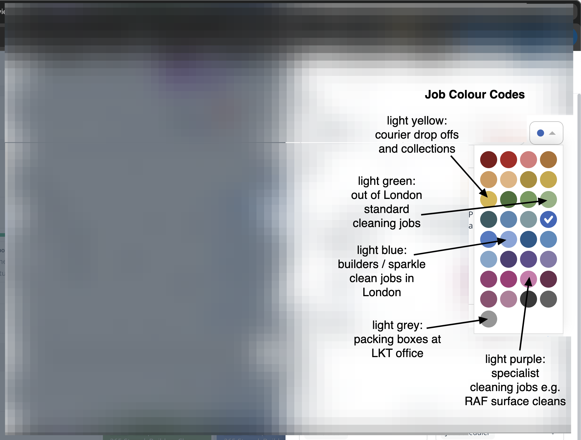Step #13: Job Colour Codes