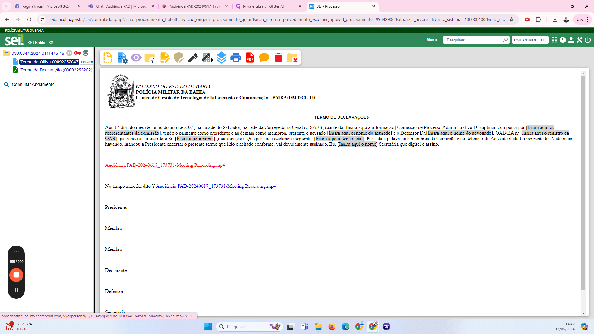 Step #59: Clicando no link do vídeo