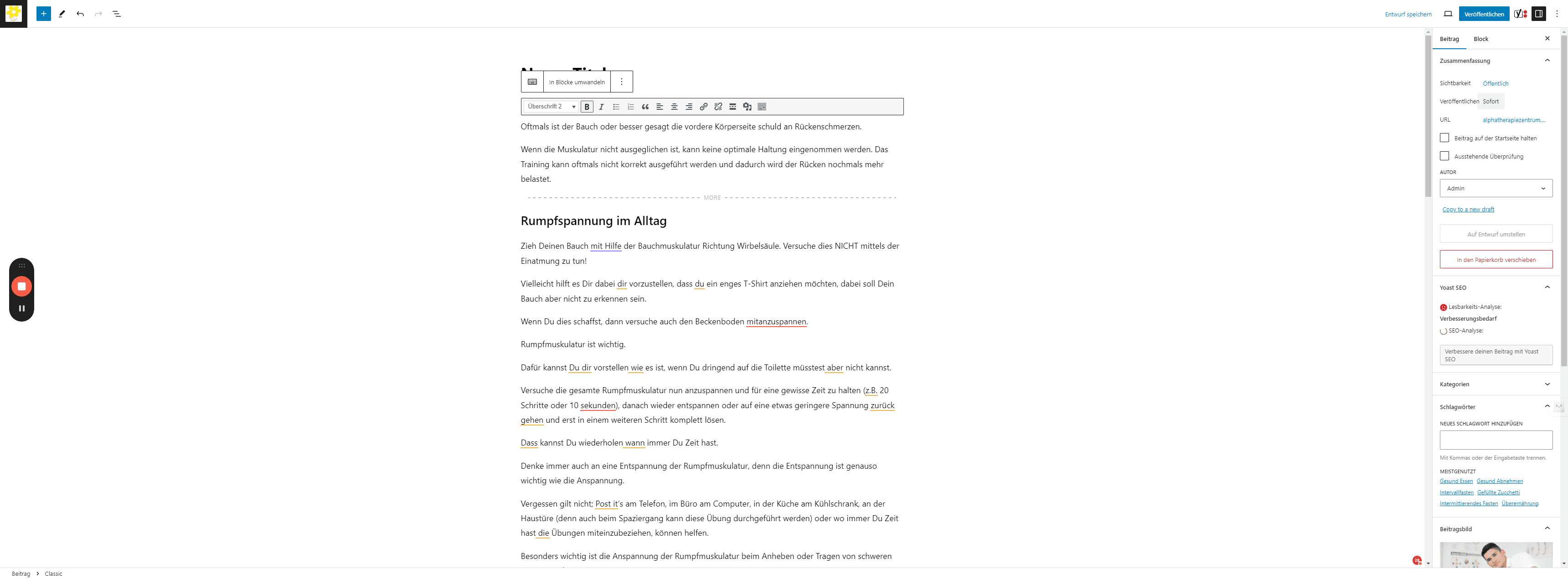 Step #17: Klicken Sie auf "Sofort", um die Veröffentlichung zu planen. Falls der Blog sofort veröffentlicht werden soll, einfach auf "Sofort" belassen.