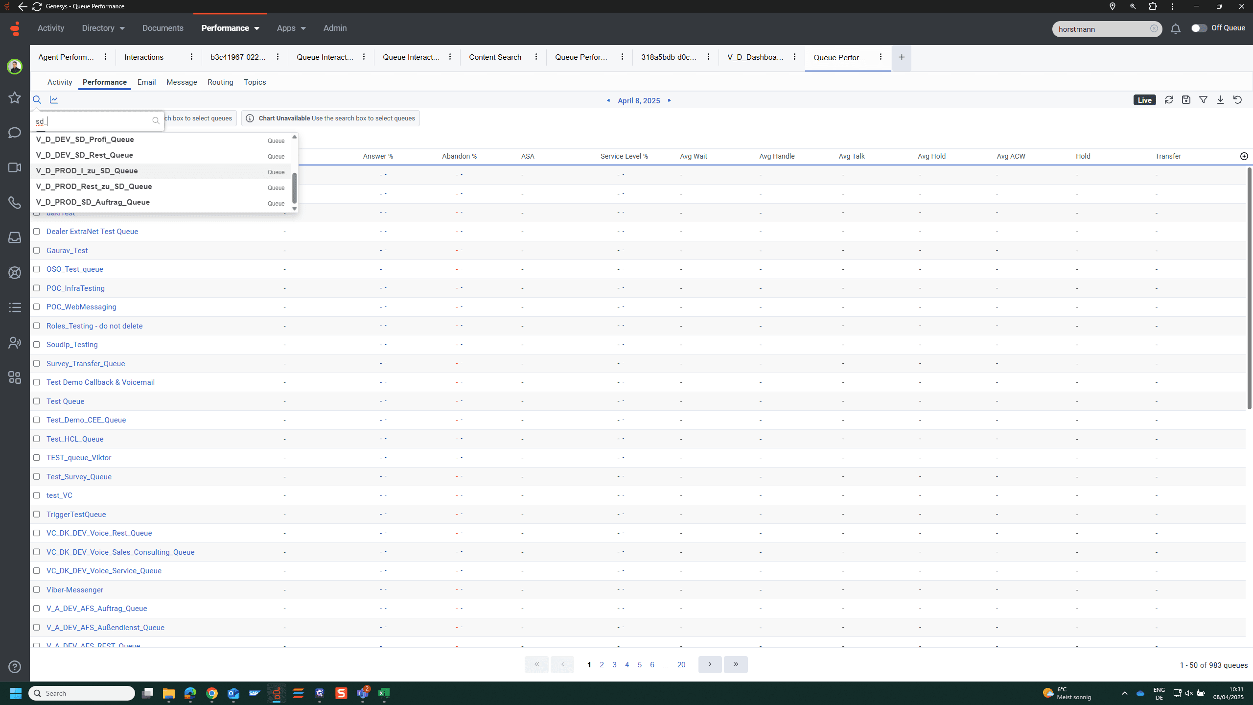 Step #4: Click on "V_D_PROD_I_zu_SD_Queue"