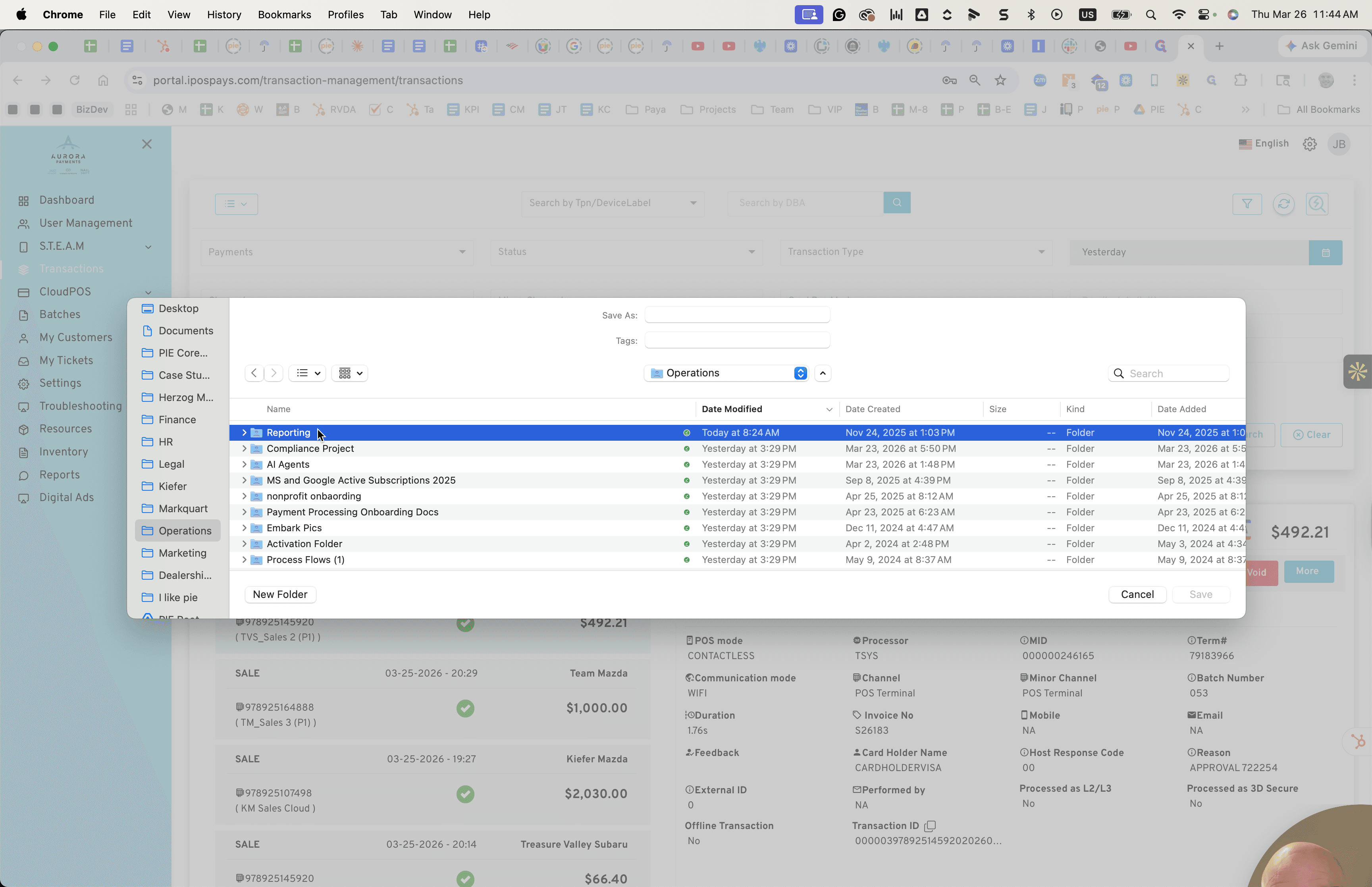 Step #47: Double-click on "Reporting"