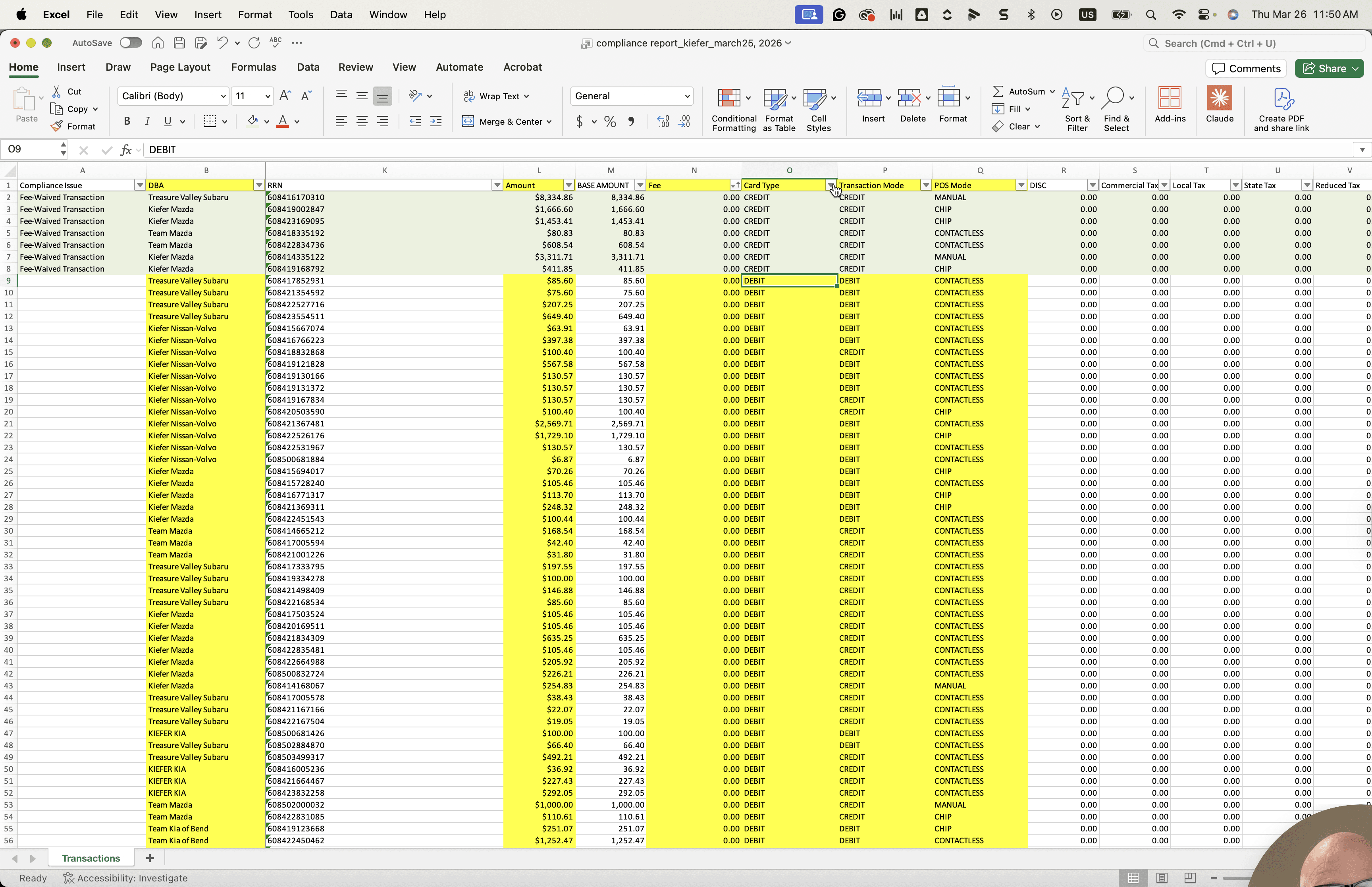 Step #146: Click on "✓ Transaction Mode"