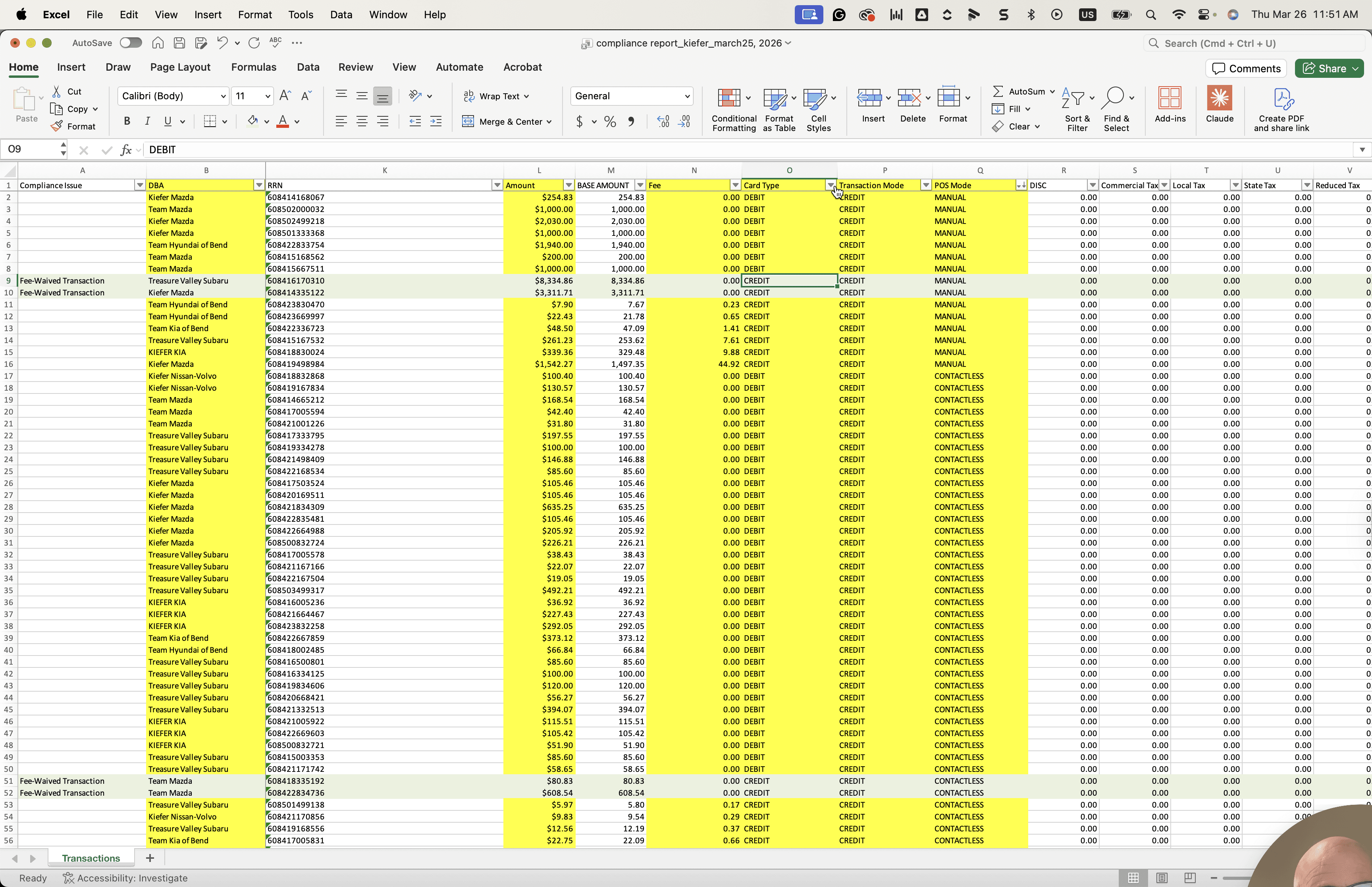 Step #155: Click on "Transaction Mode"