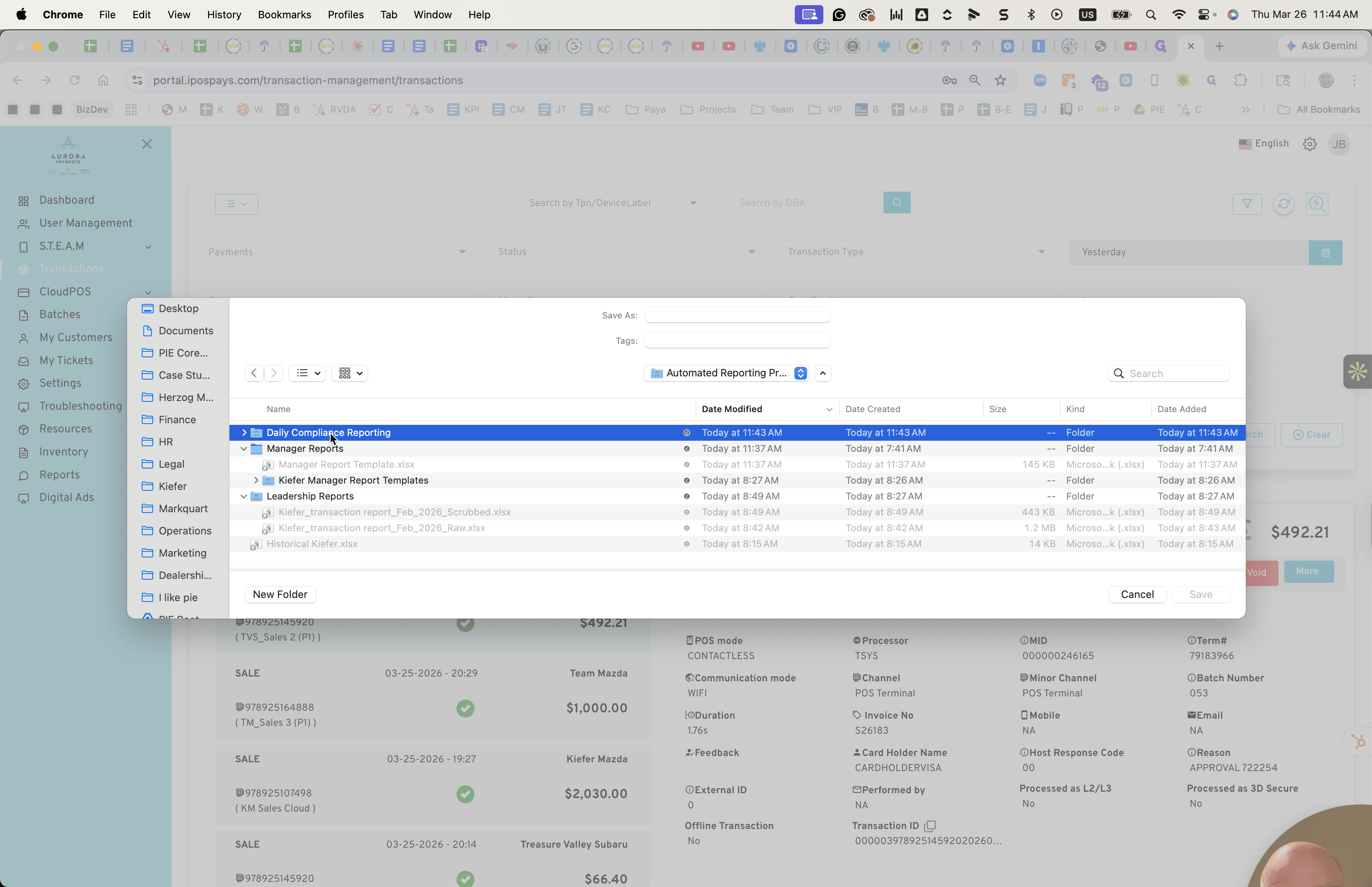 Step #49: Double-click on "Daily Compliance Reporting"